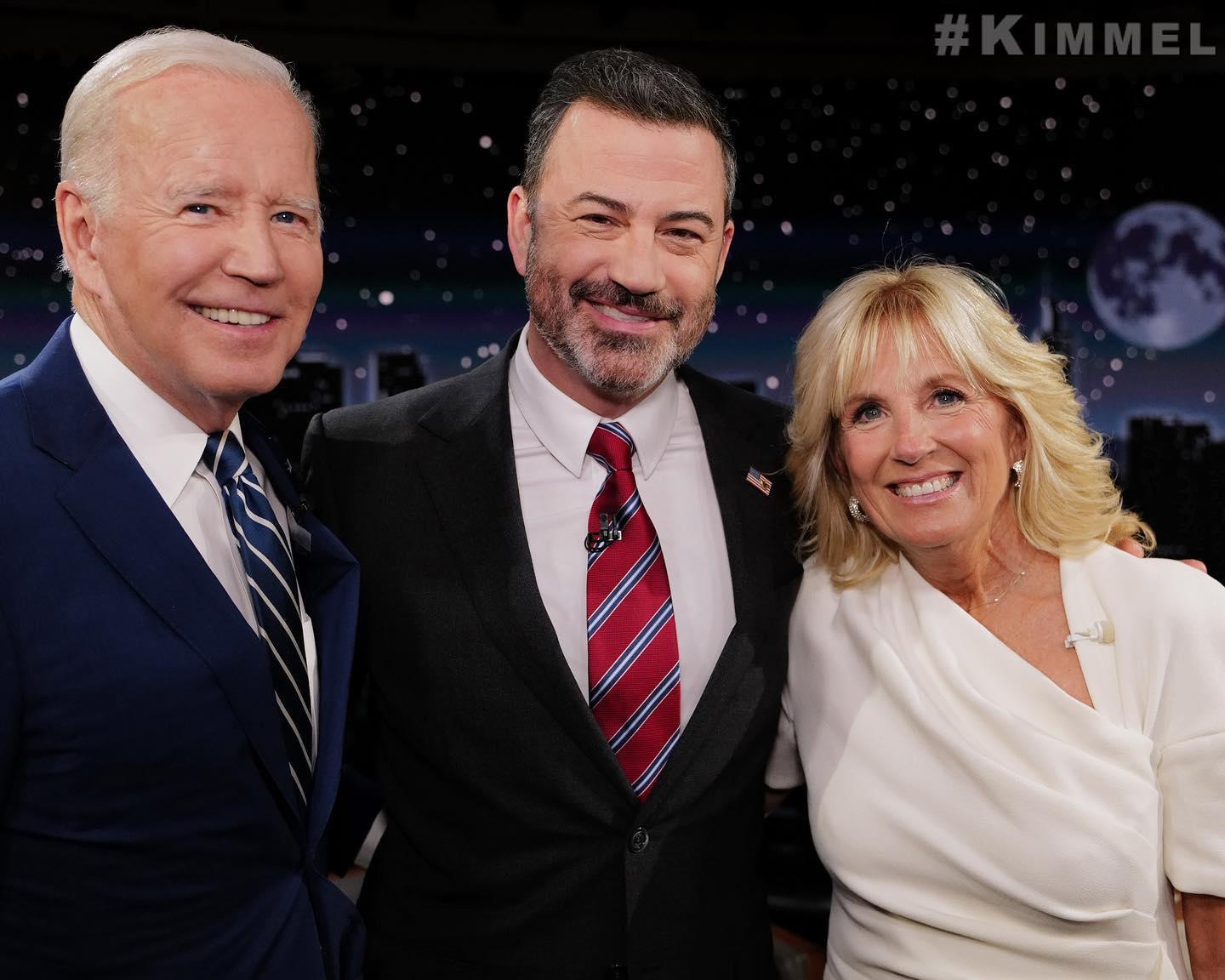 Jimmy Kimmel, Joe Biden, and Dr. Jill Biden