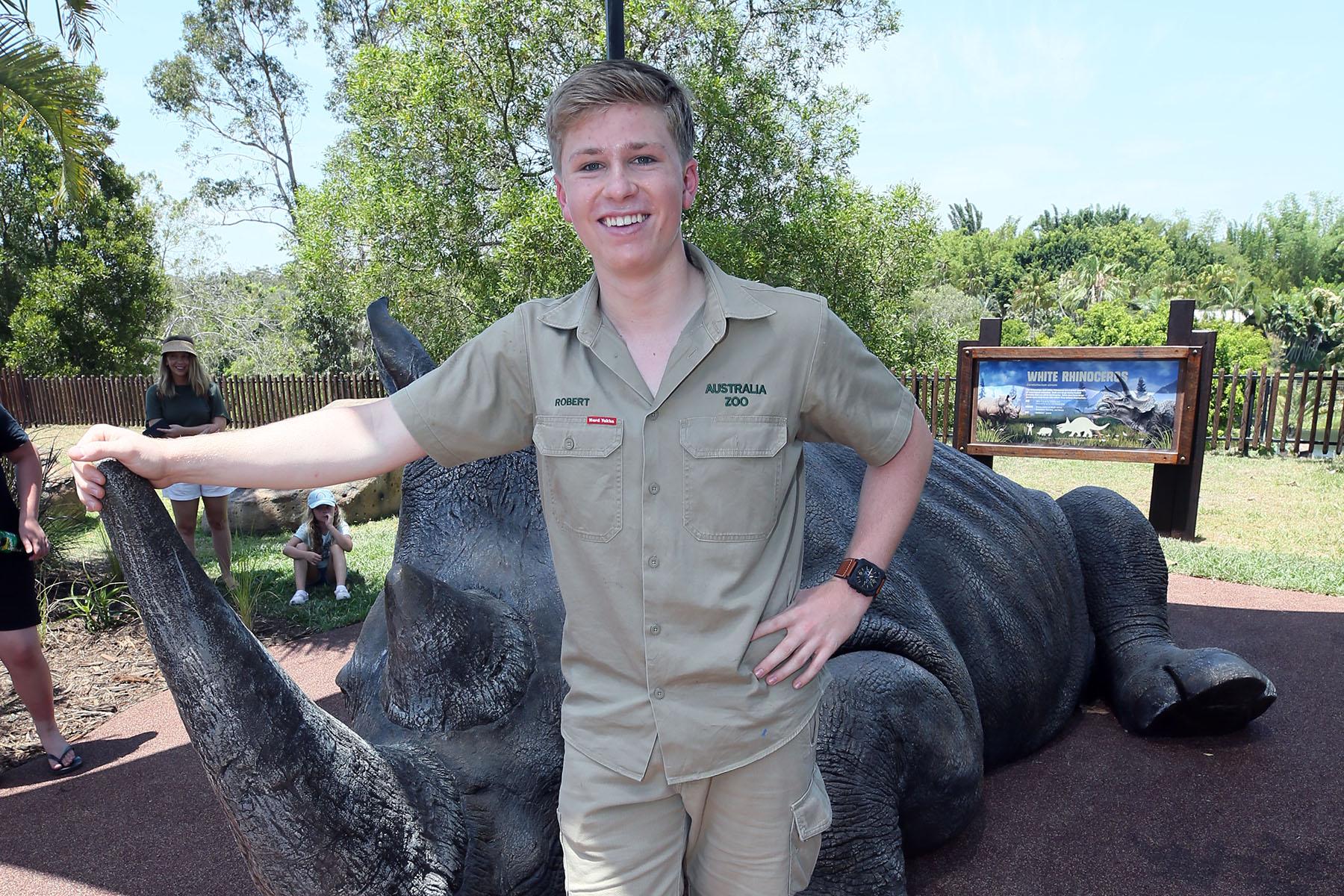 Robert Irwin feeds the crocs on his 16th Birthday at Australia Zoo