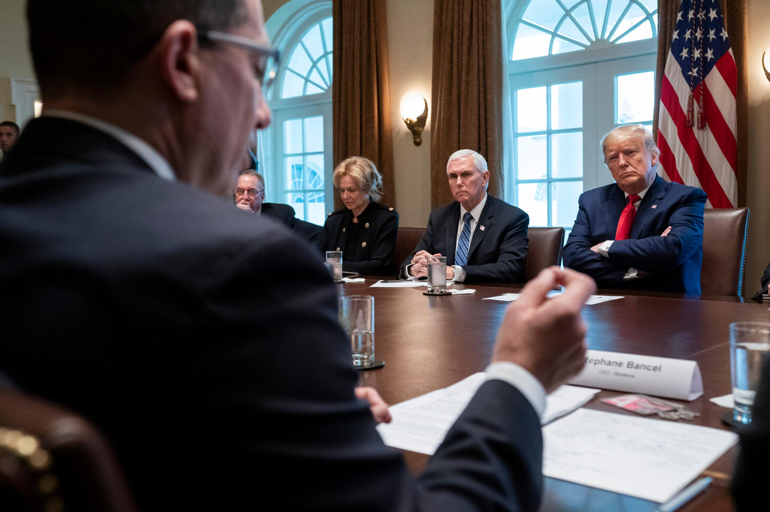 President Trump meets with the Coronavirus Task Foce and Pharmaceutical executives in Washingotn