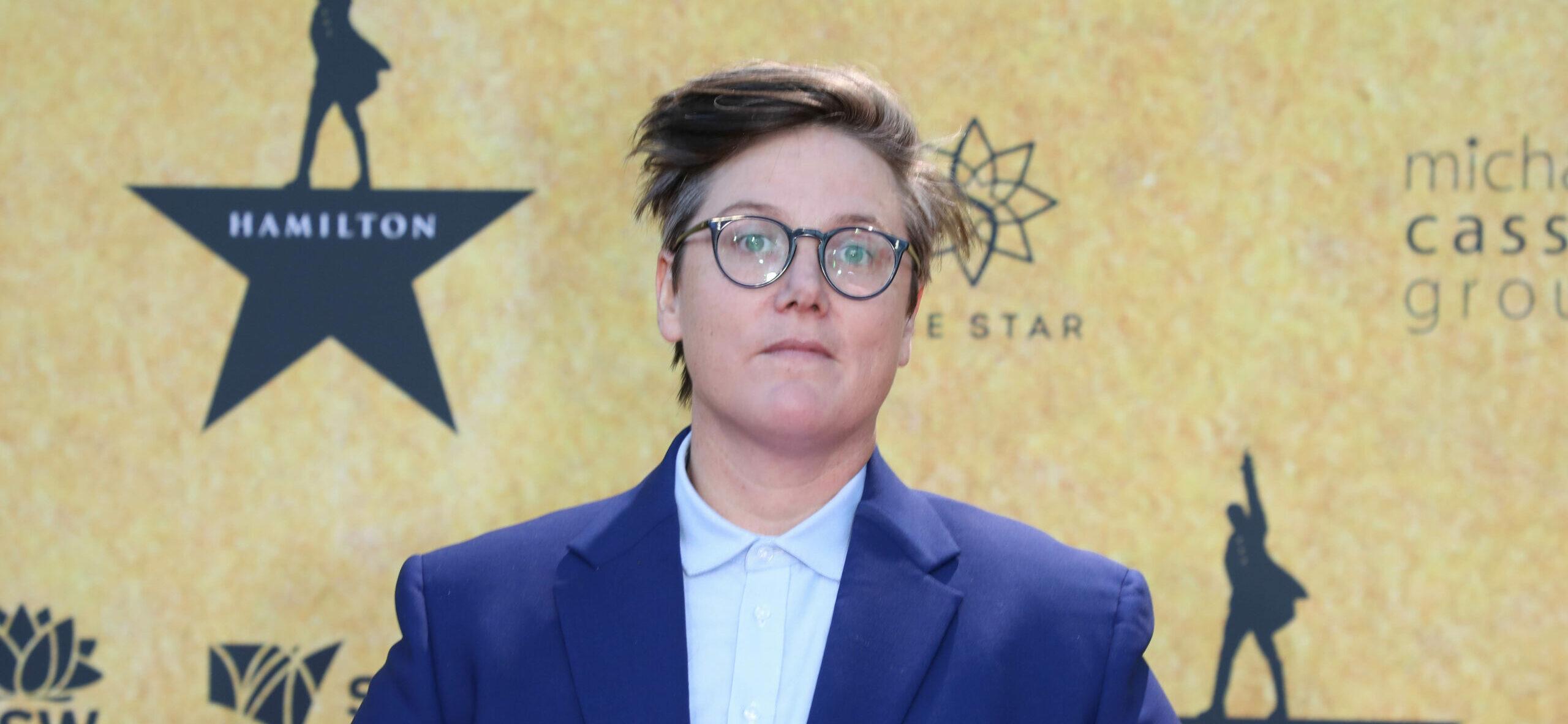 Hannah Gadsby at the Australian red carpet premiere of Hamilton