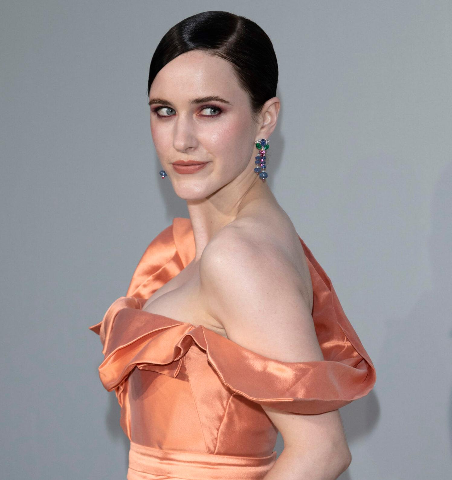Rachel Brosnahan attends the amfAR Gala during the 74th Cannes Film Festival at Villa Eilenroc in Antibes, France, on 16 July 2021.