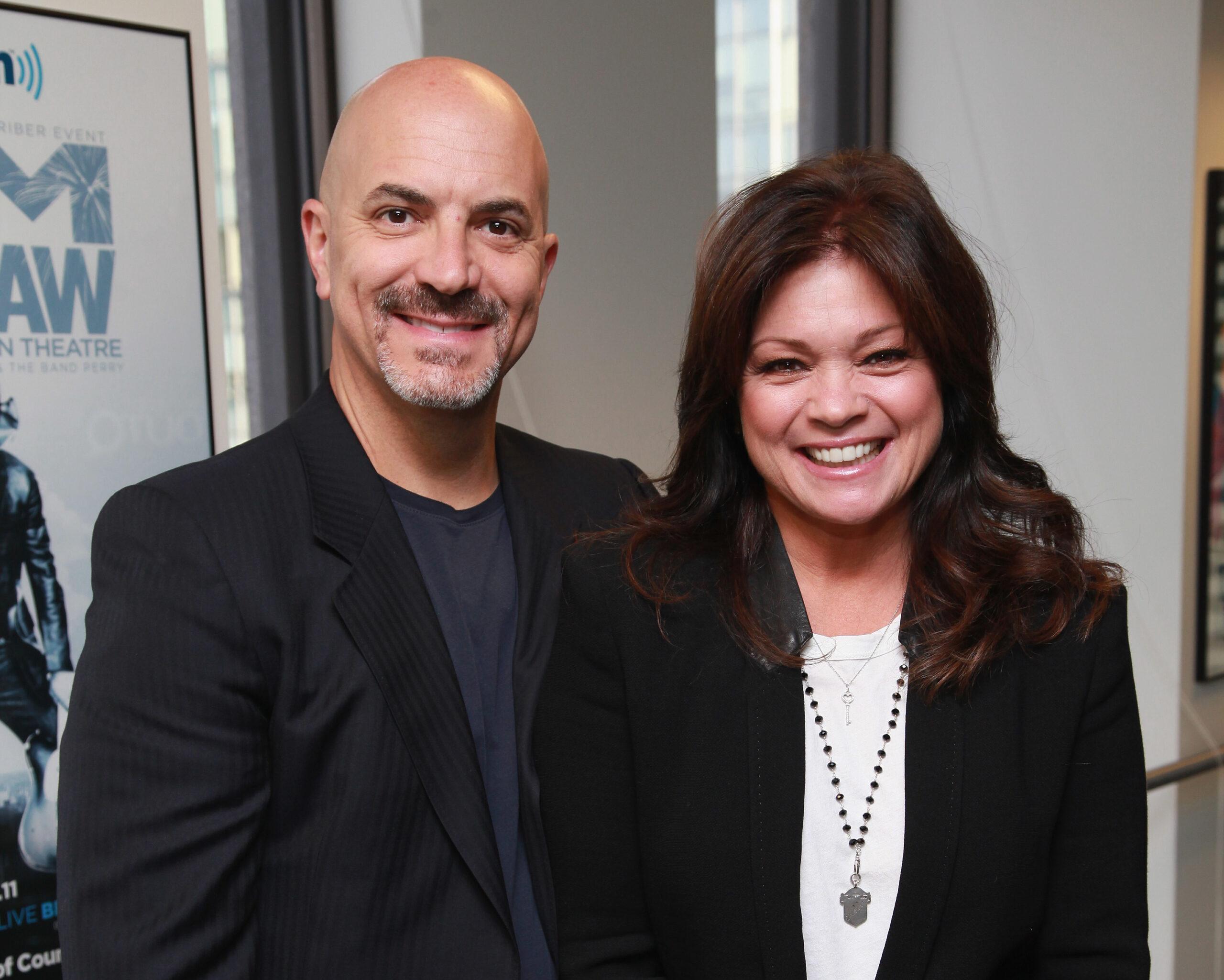 Tom Vitale and Valerie Bertinelli visit the SiriusXM Studio on October 17, 2012 in New York City.