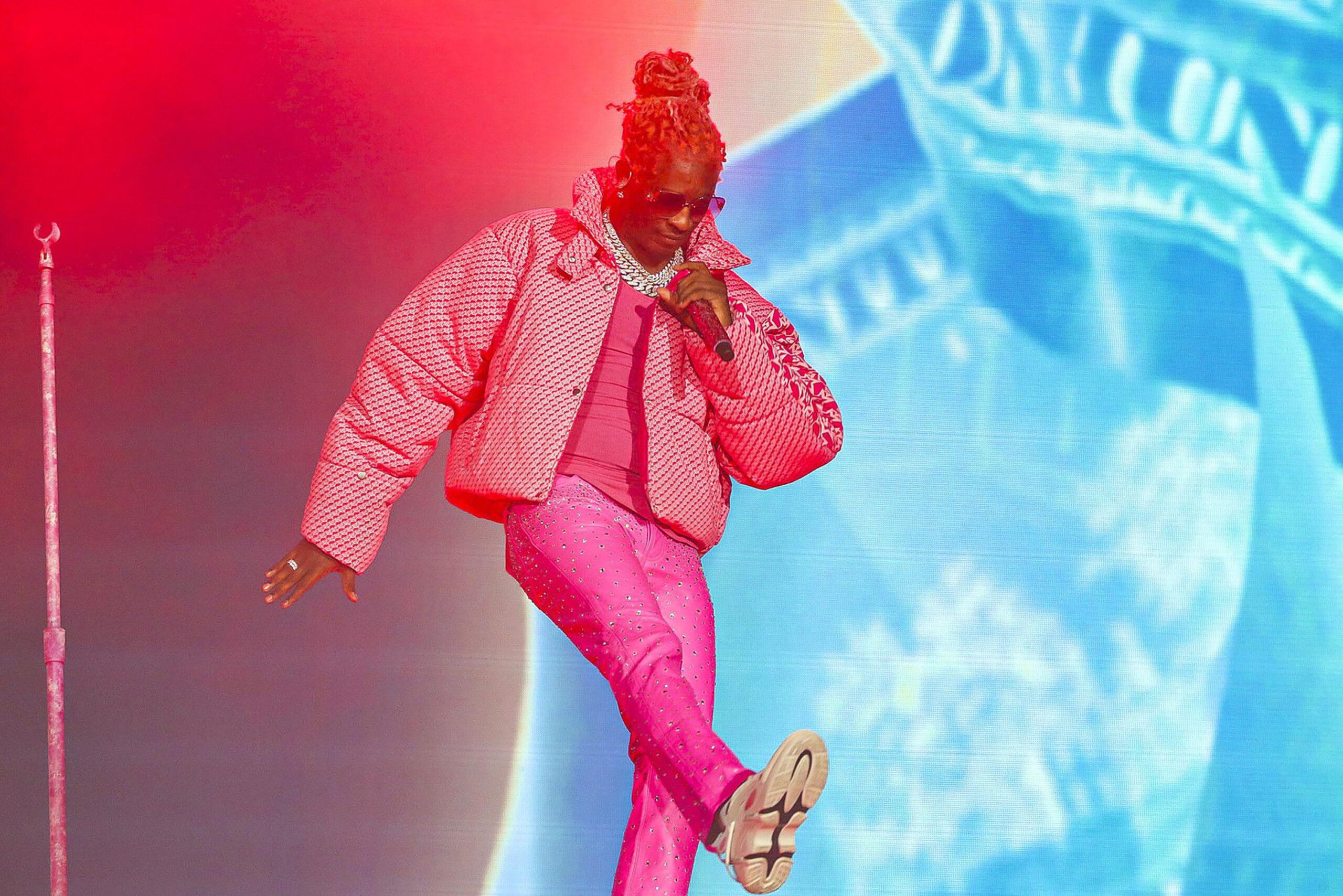 Young Thug performing at the Bud Light Seltzer stage