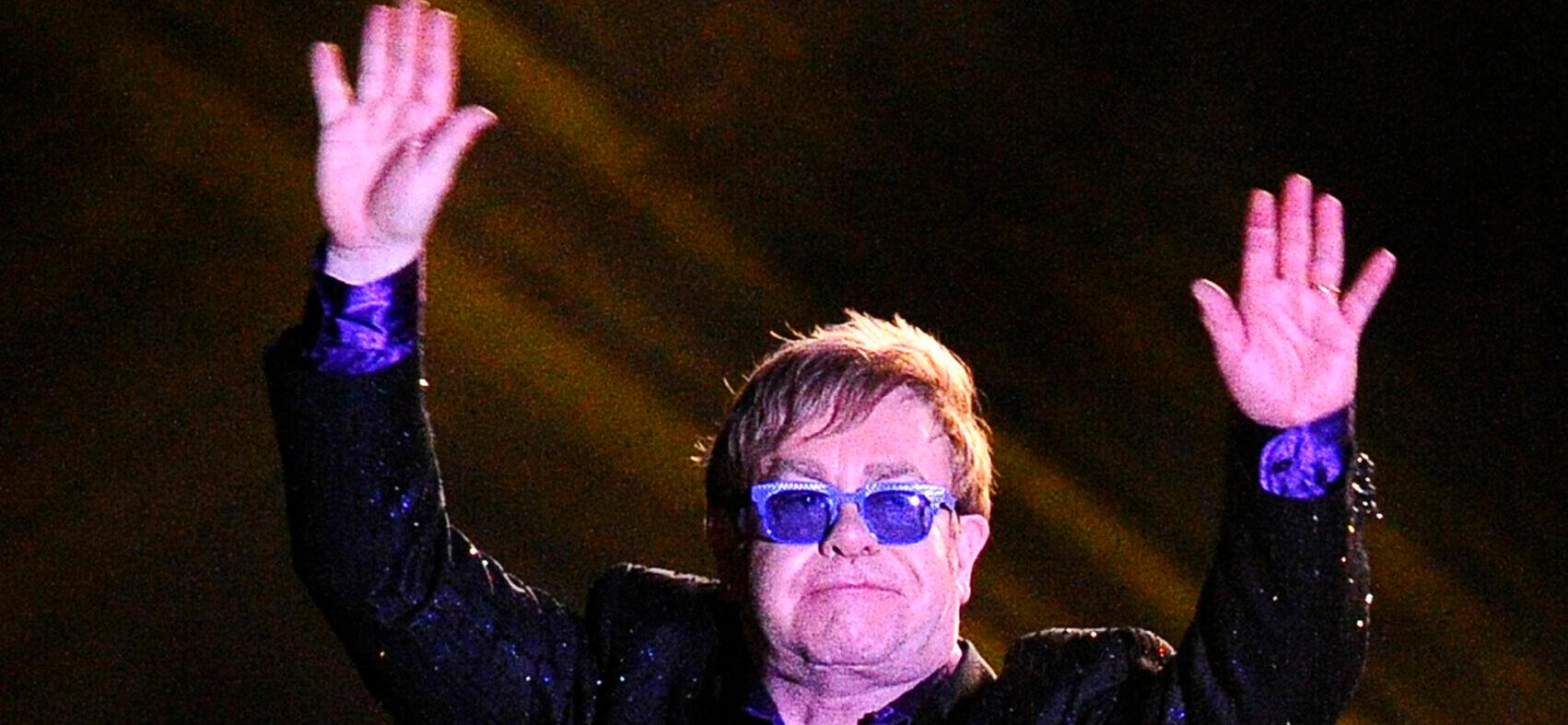 Elton John performing in Porto Cervo Sardinia Italy