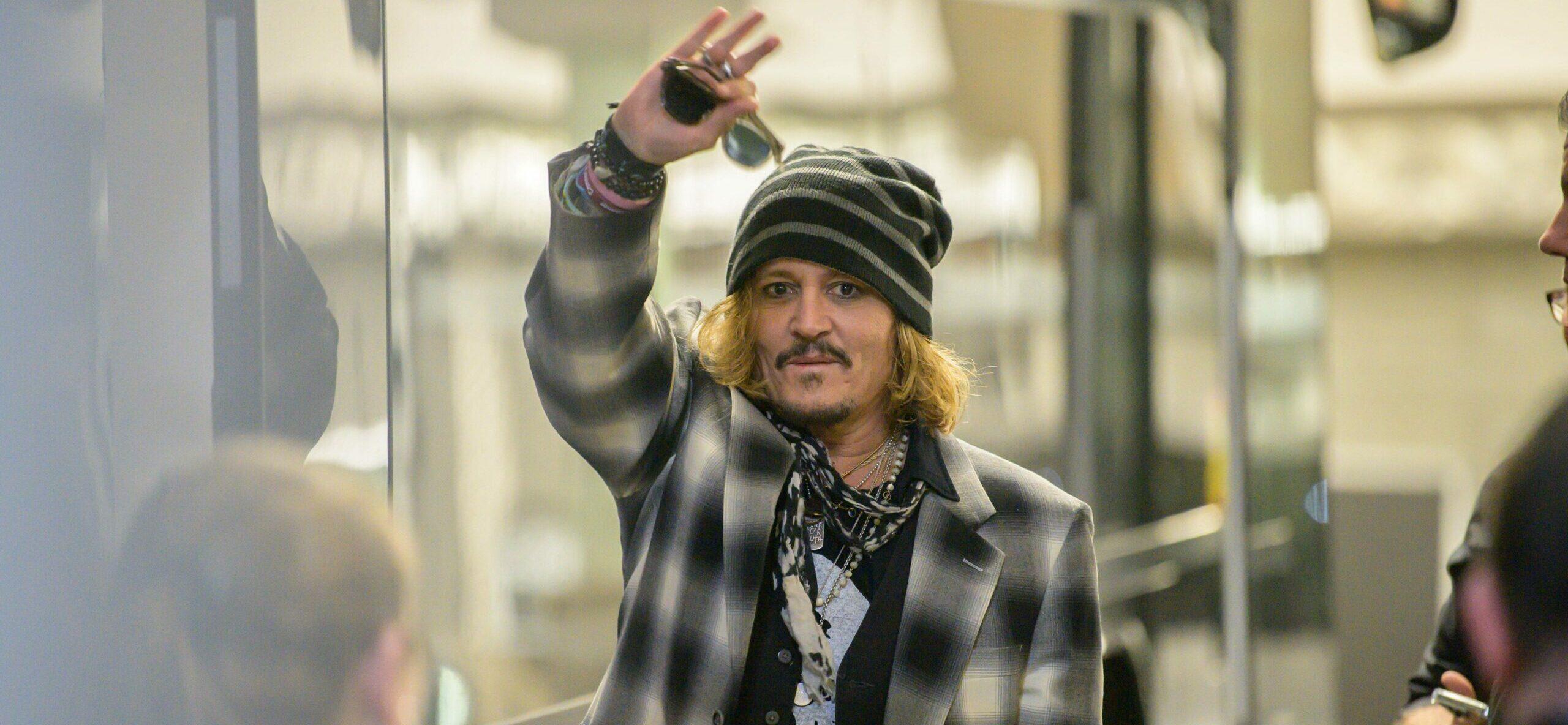 Johnny Depp in Glasgow to play a concert with his friend Jeff Beck at the Royal Concert Hall Hundreds of fans waited outside the stage door hoping for a glimpse of the Hollywood star