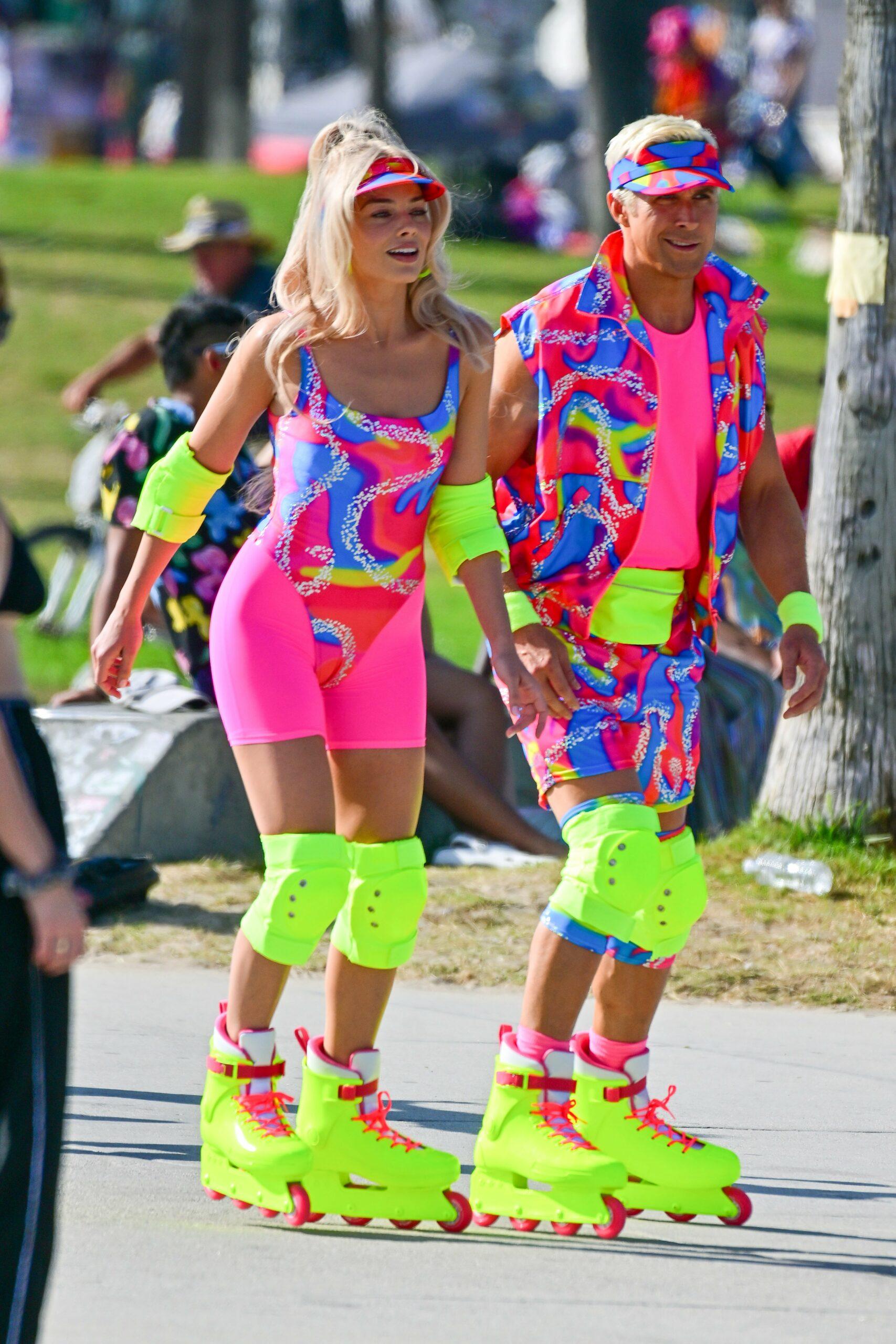 Margot Robbie and Ryan Gosling Skate through a day of filming apos Barbie apos in Venice beach