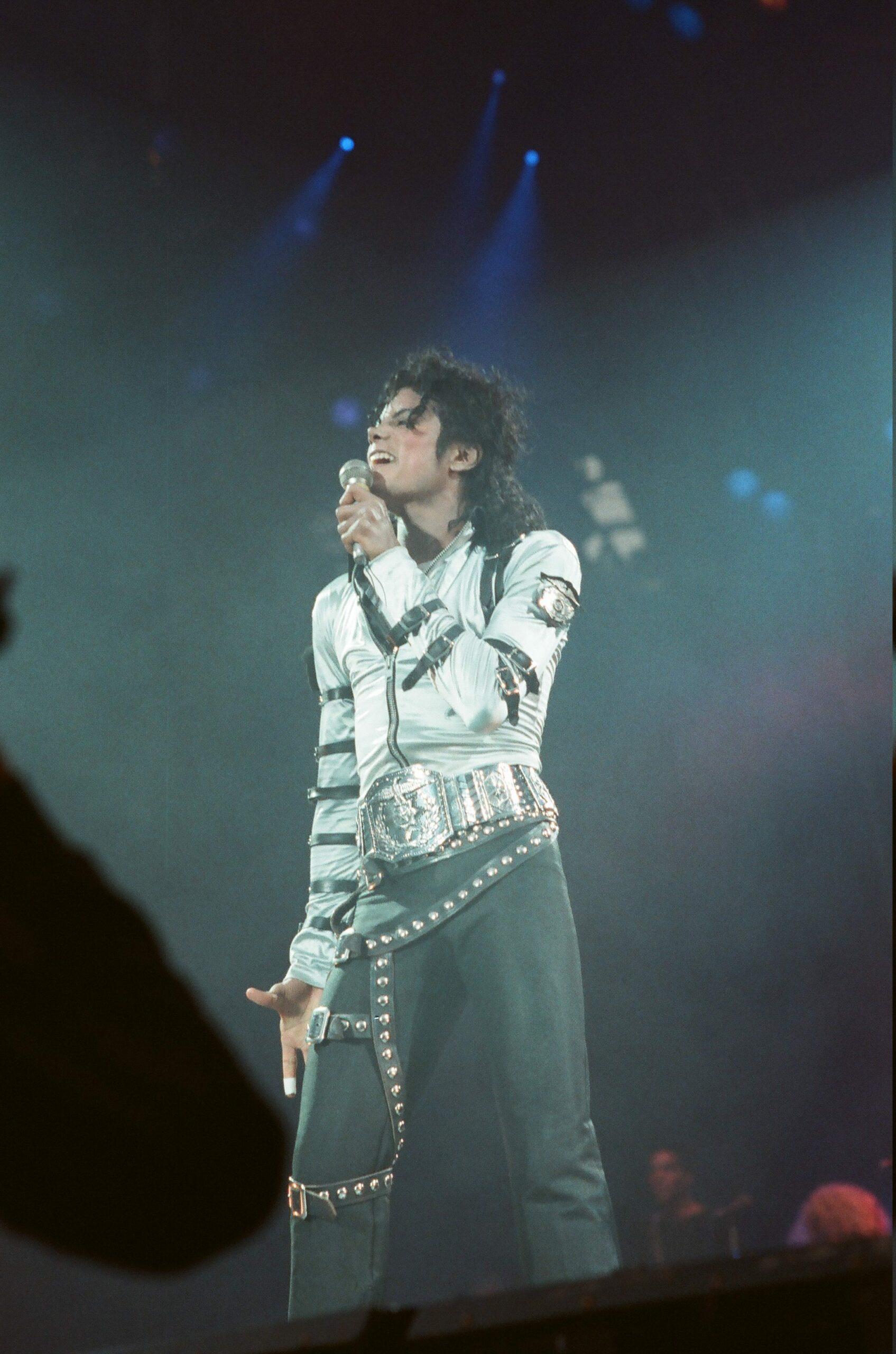 Michael Jackson in concert at Wembley performing in front of HRH Diana Princess of Wales on 16th July 1988