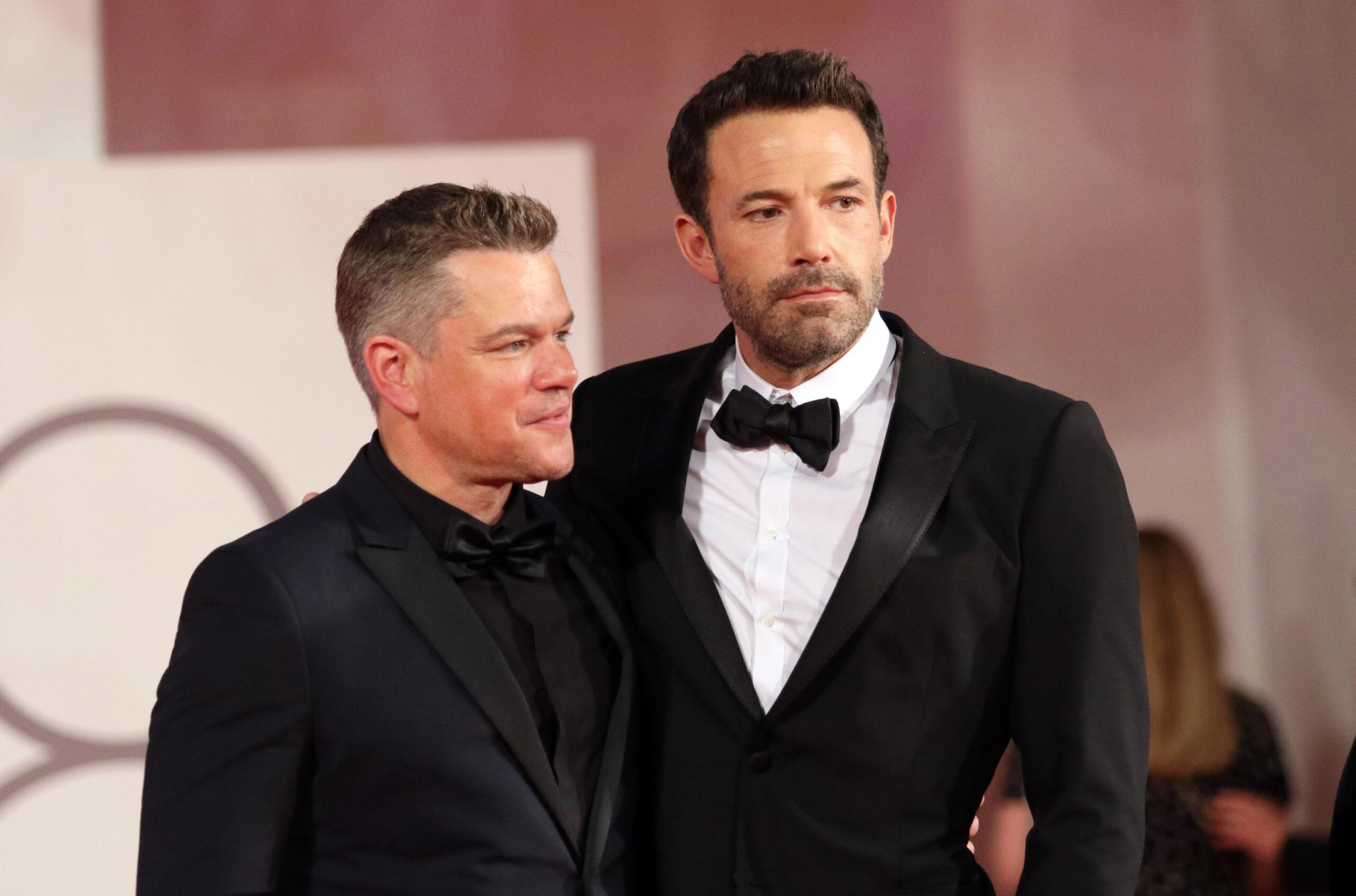 Matt Damon and Ben Affleck attend the red carpet of the movie 'The Last Duel' at the 78th Venice International Film Festival