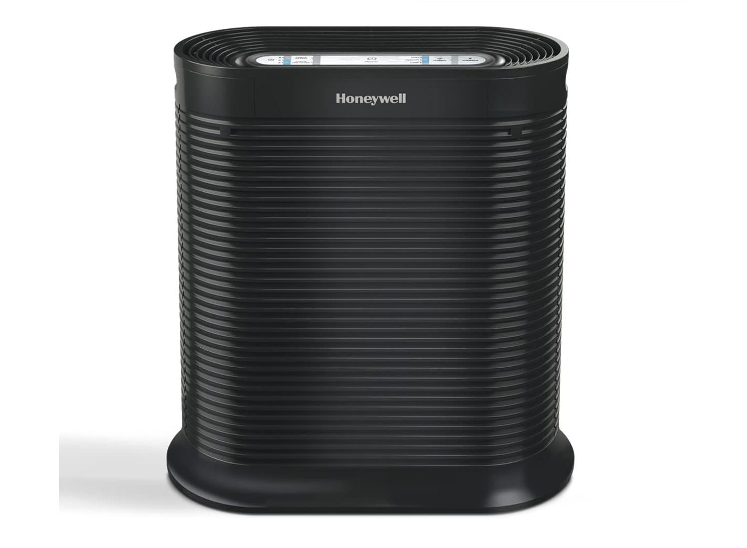 A Honeywell air purifier on a white background.