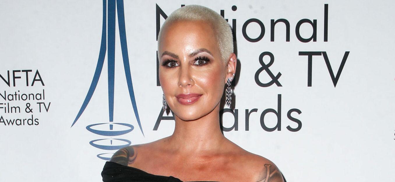 LOS ANGELES, CA, USA - DECEMBER 05: Model Amber Rose arrives at the 2018 National Film And Television Awards Ceremony held at the Globe Theatre on December 5, 2018 in Los Angeles, California, United States. 05 Dec 2018