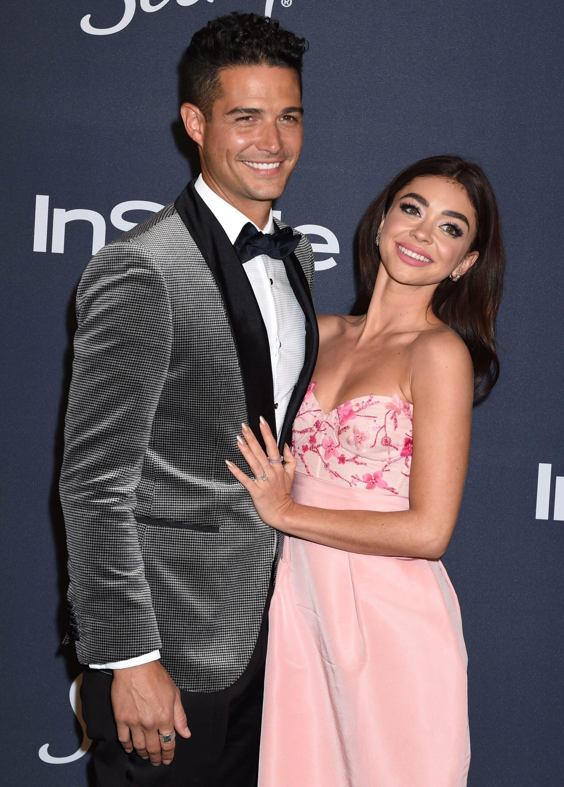 Sarah Hyland and Fiance Wells Adams at Instyle and Warner Bros Golden Globes After Party