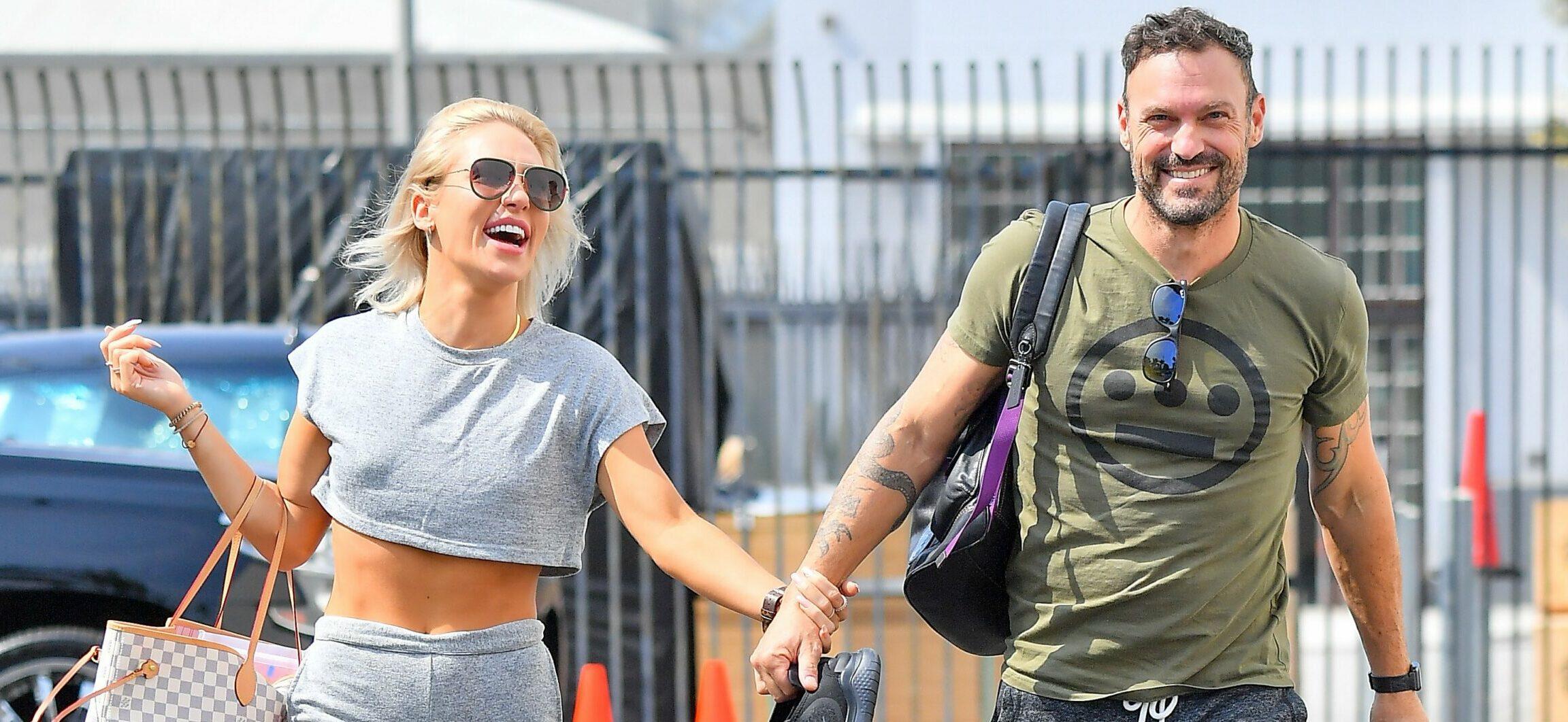 Sharna Burgess and Brian Austin Green on their way to rehearsals for Dancing With The Stars