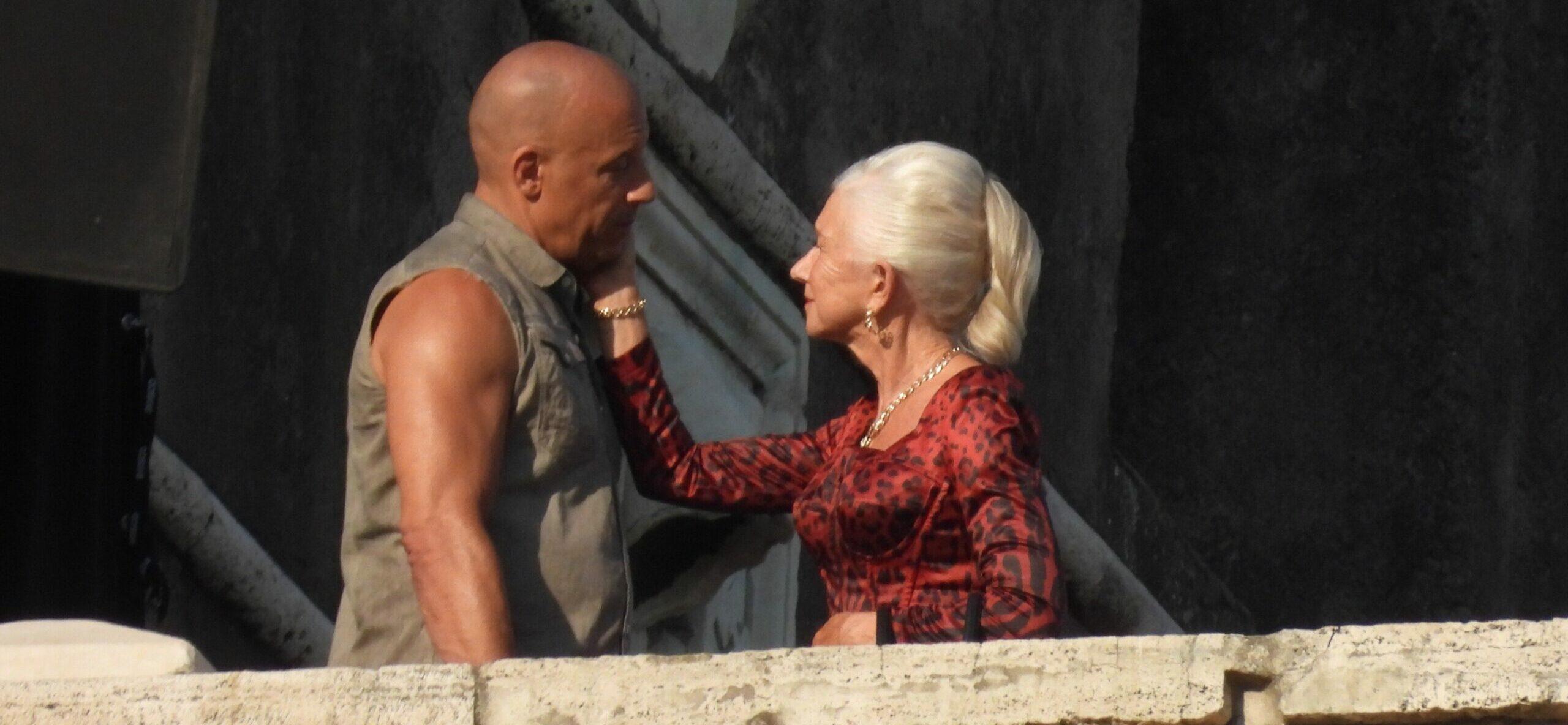 Vin Diesel and Helen Mirren filming Fast &amp; Furious in Rome
