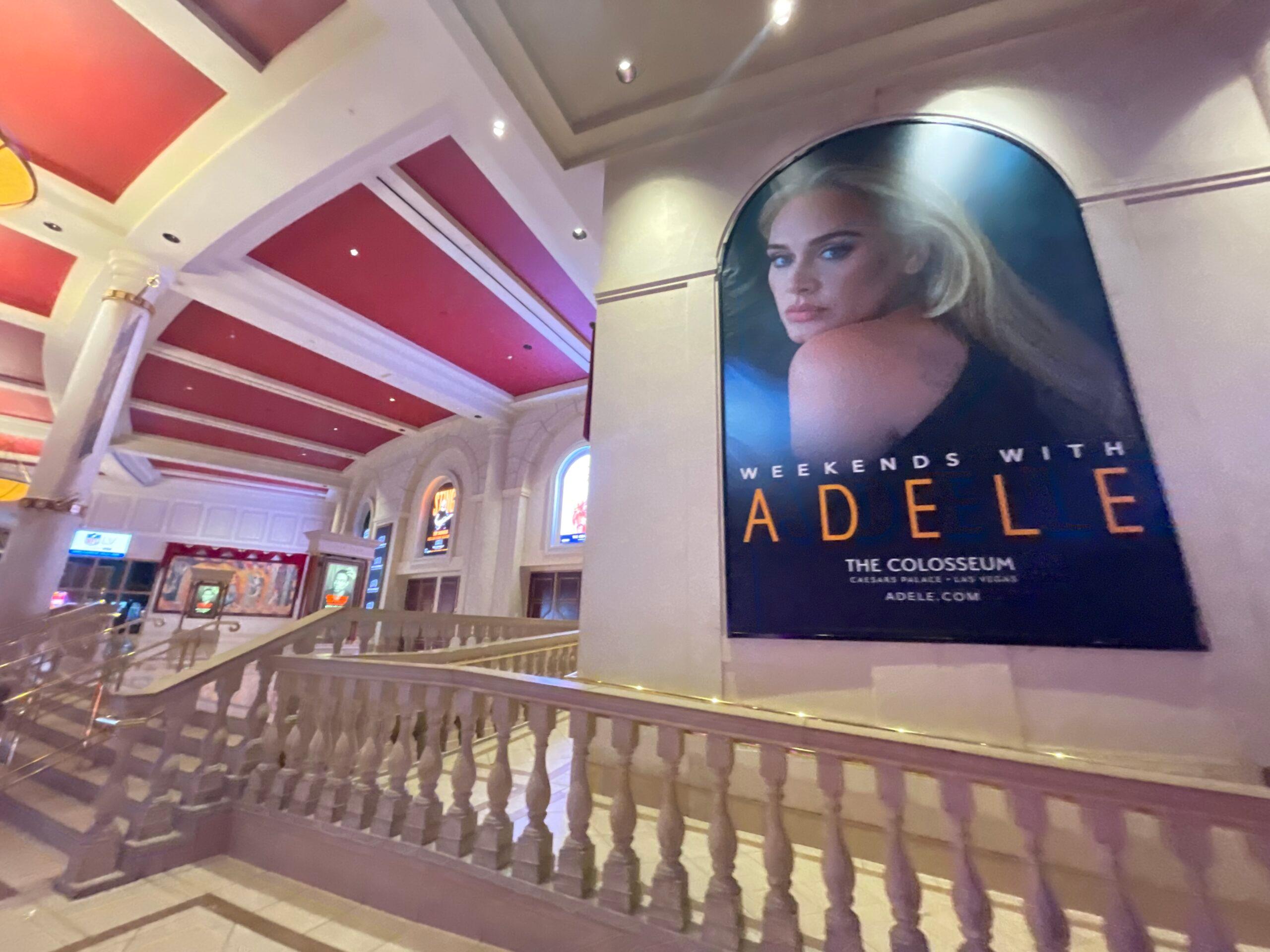 Last remaining posters and items inside Adele s store as her residency is moving to another casino in Las Vegas