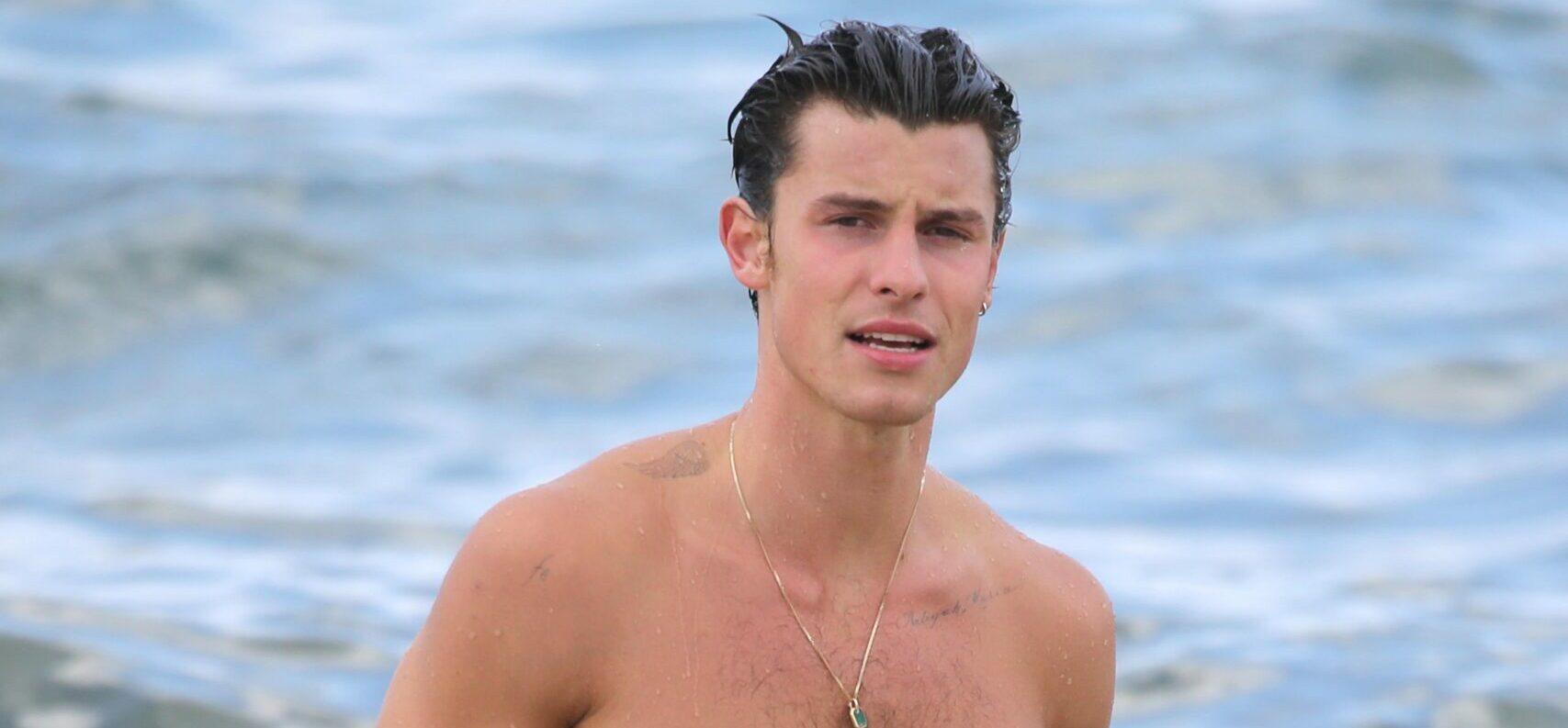 Shawn Mendes takes a dip in the ocean while in Miami