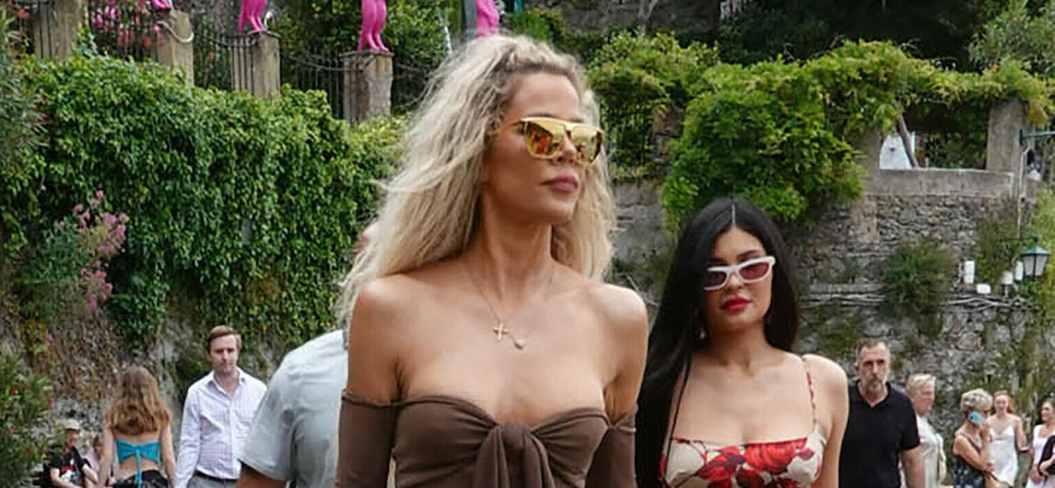 Kim Kardashian Khloe Kardashian North West Kris Jenner Kendall Jenner seen in Portofino after Kourtney apos s wedding