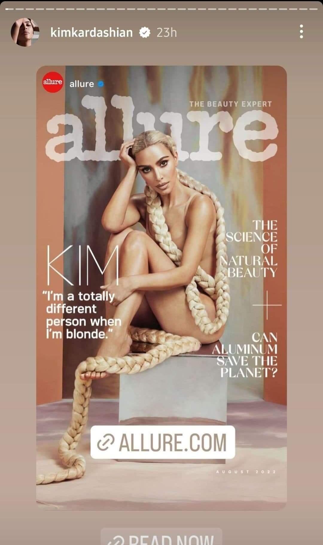 Kim Kardashian on the cover of Allure 