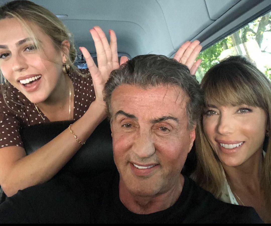 Sylvester Stallone and wife Jennifer Flavin with their daughter Sophie 