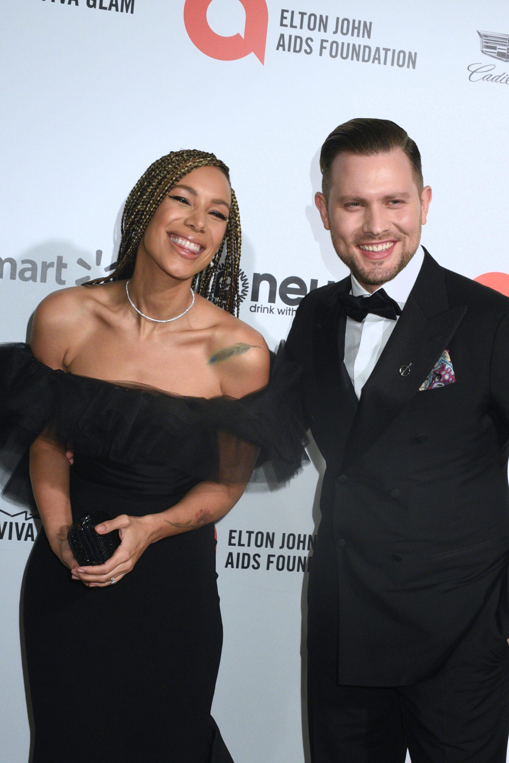 Leona Lewis and husband Dennis Jauch at CA: Elton John AIDS Foundation Oscar Viewing Party