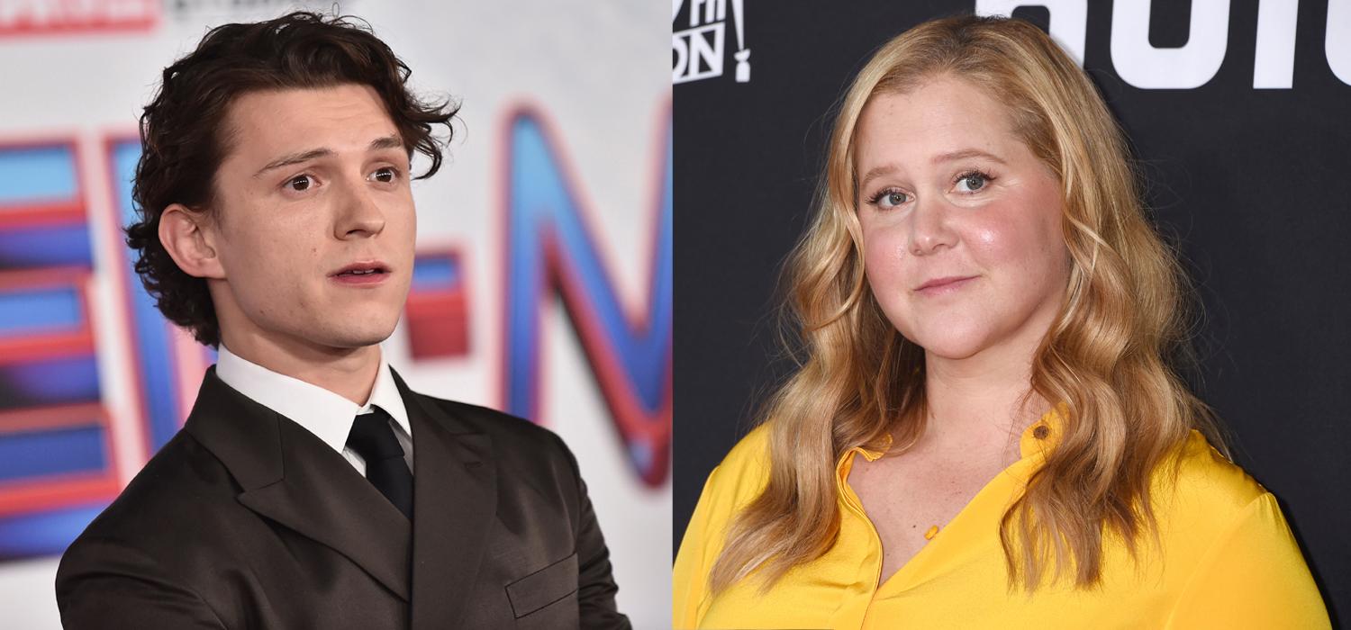 Portrait of Tom Holland and Amy Schumer