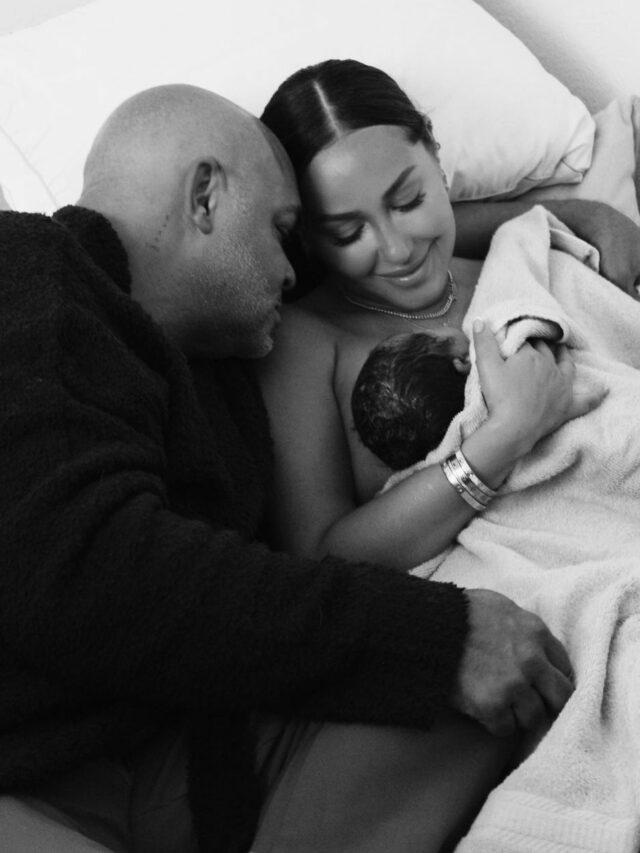 Adrienne Bailon & husband Israel Houghton with newborn son