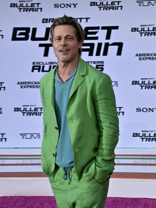 Brad Pitt at the Premiers of "Bullet Train" in Los Angeles