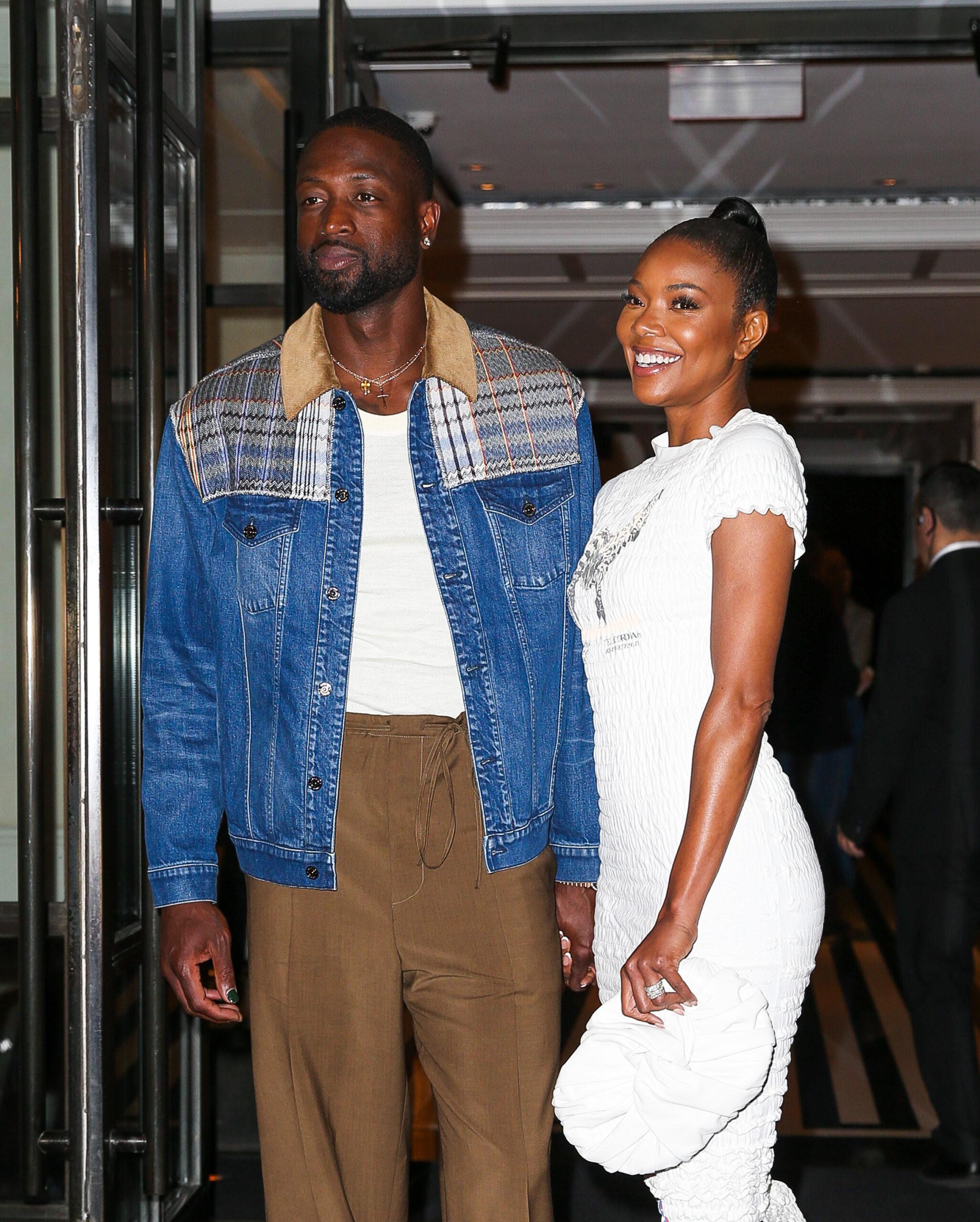 Gabrielle Union and Dwyane Wade spotted posing as their heading out for dinner in New York City