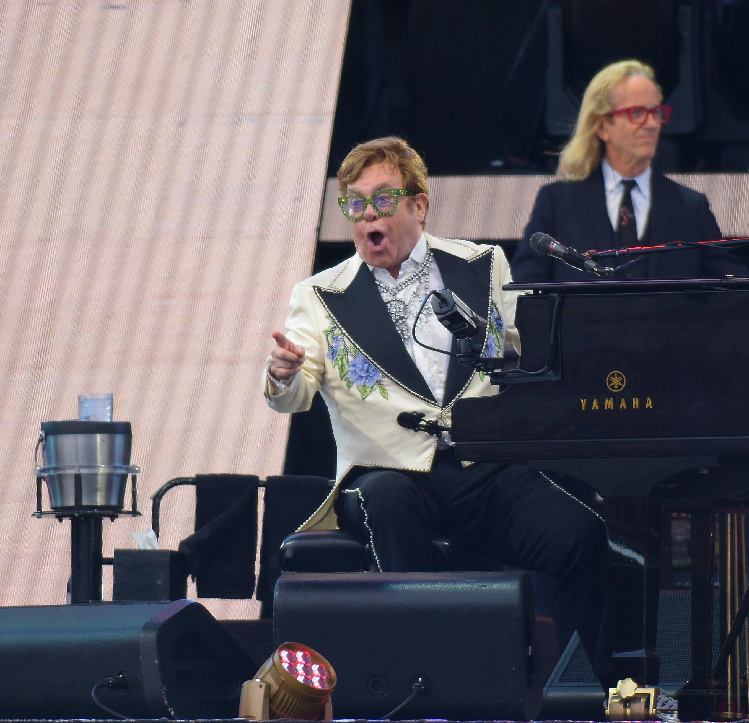 Sir Elton John headlining the BST concert in Hyde Park London England on June 24th 2022