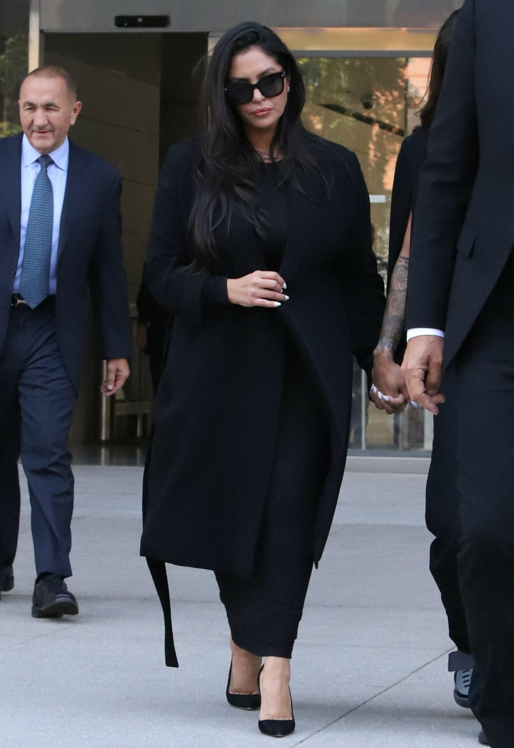 Downcast Vanessa Bryant seen leaving after giving her very emotional testimony on the stand for Kobe Bryant death photos trial