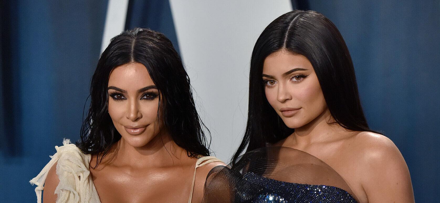 Kim Kardashian and Kylie Jenner attend Vanity Fair Oscar party