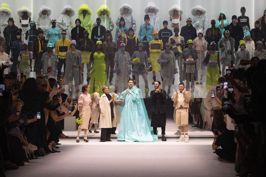 Linda Evangelista walks the Fendi New York Fashion Week Show