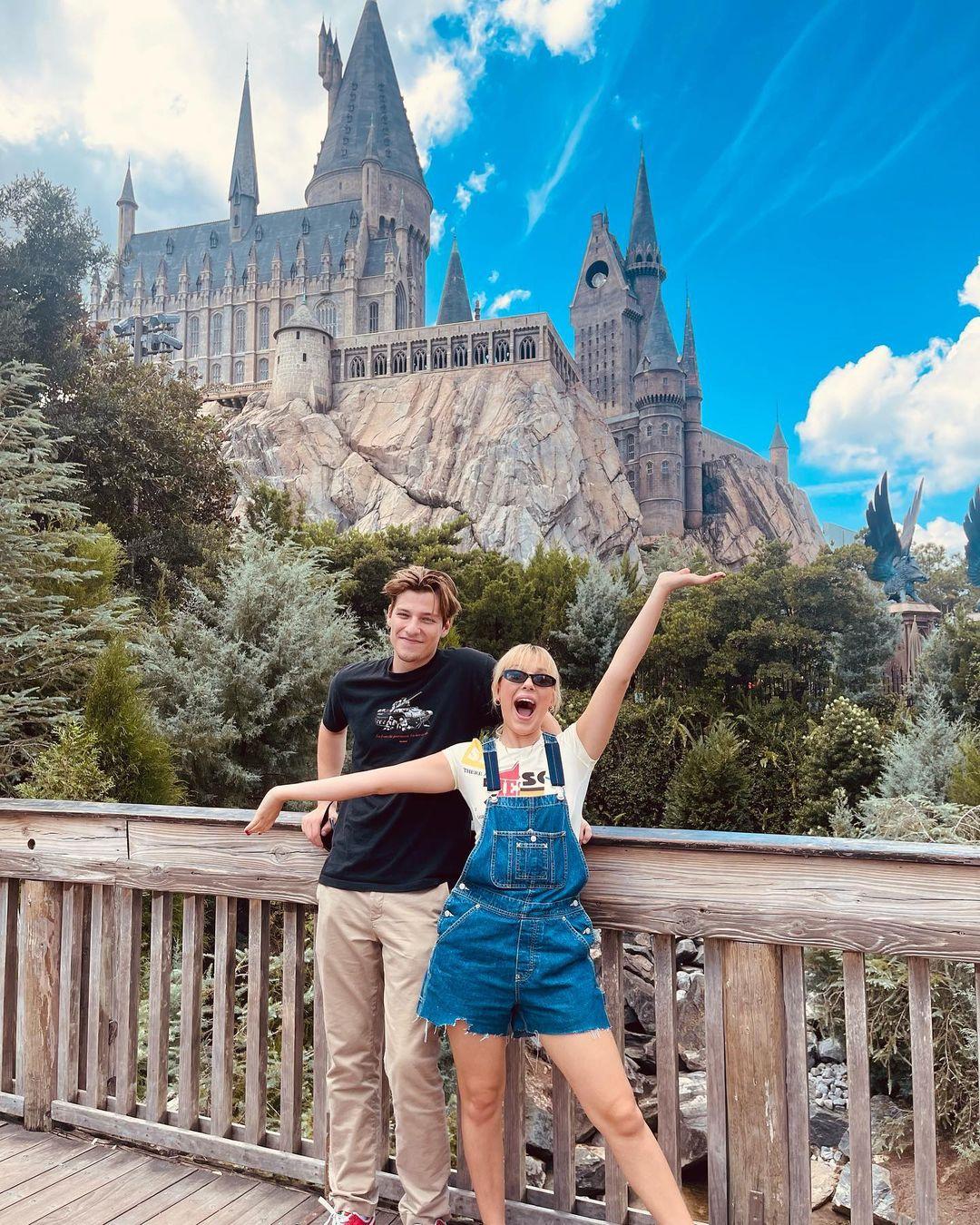 Millie Bobby Brown visits theme parks
