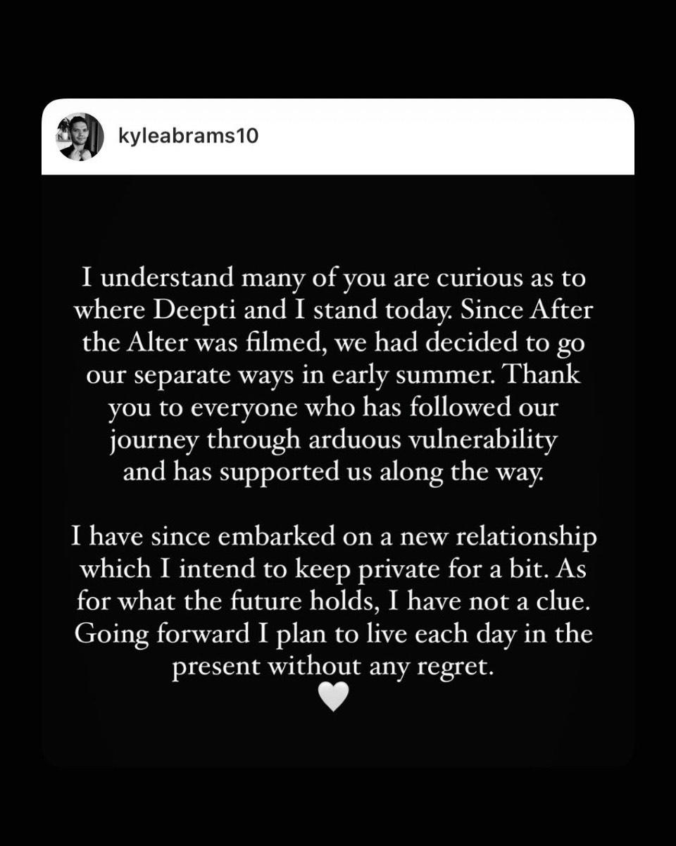 Kyle Abrams Instagram Story