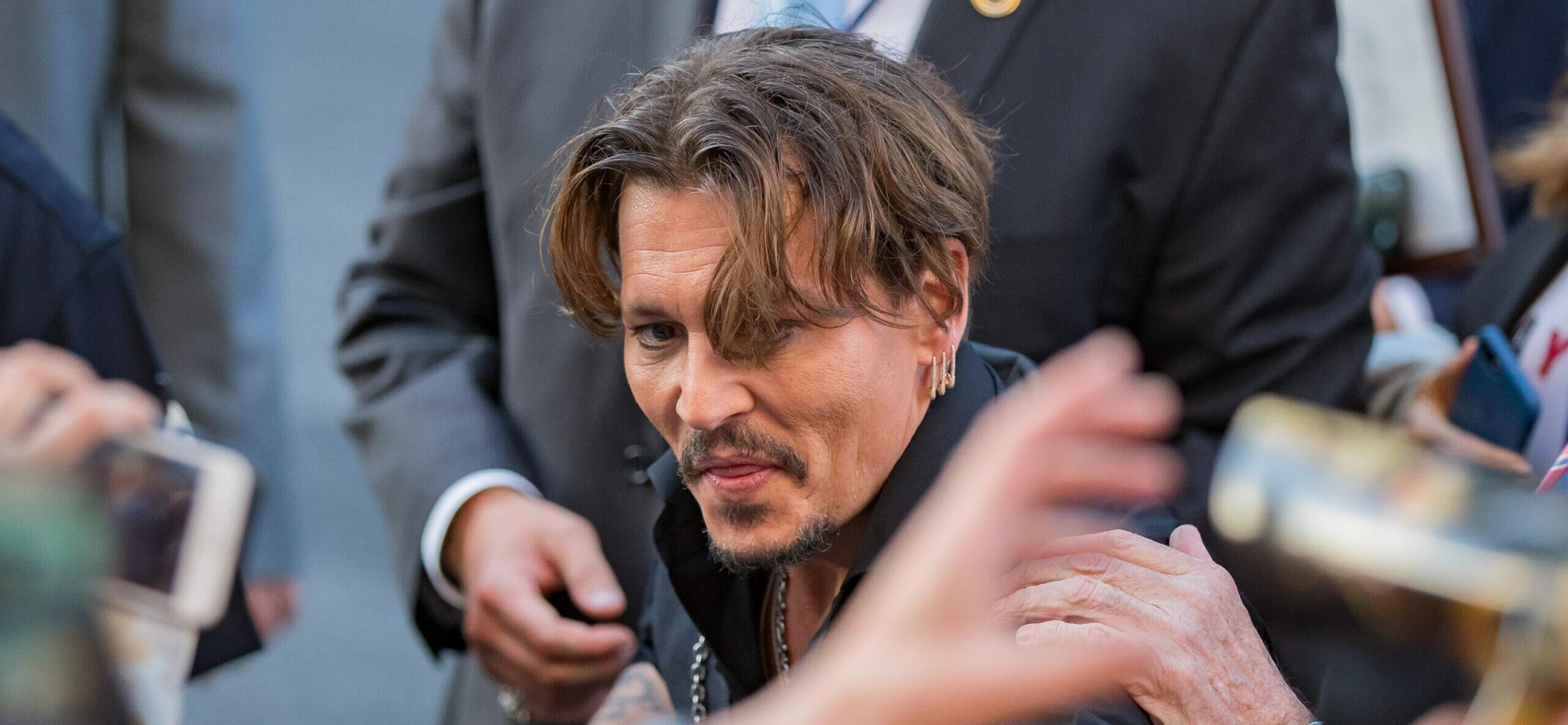 Johnny Depp greets fans