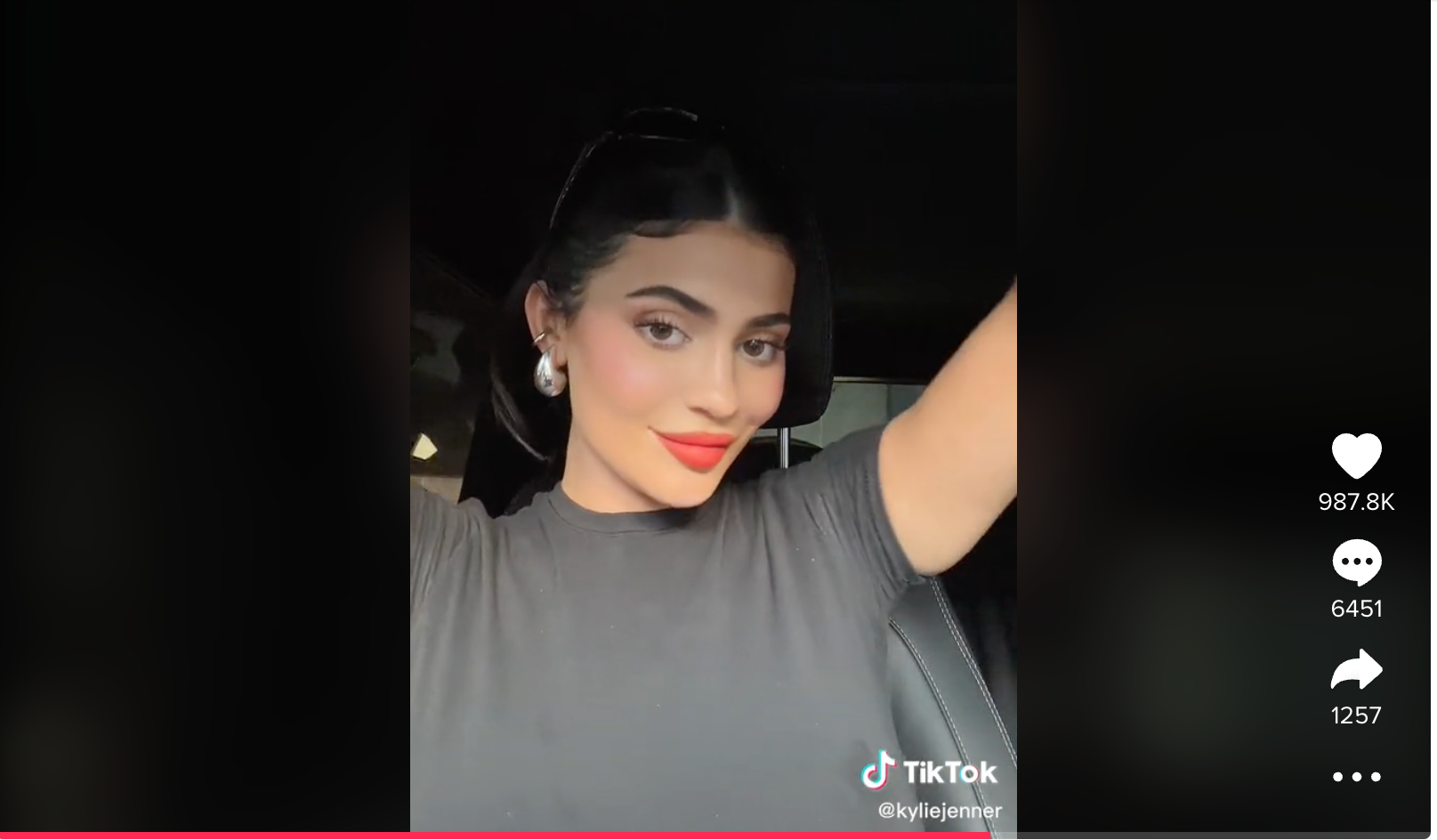 Kylie Jenner Lactates On Herself Filming A TikTok