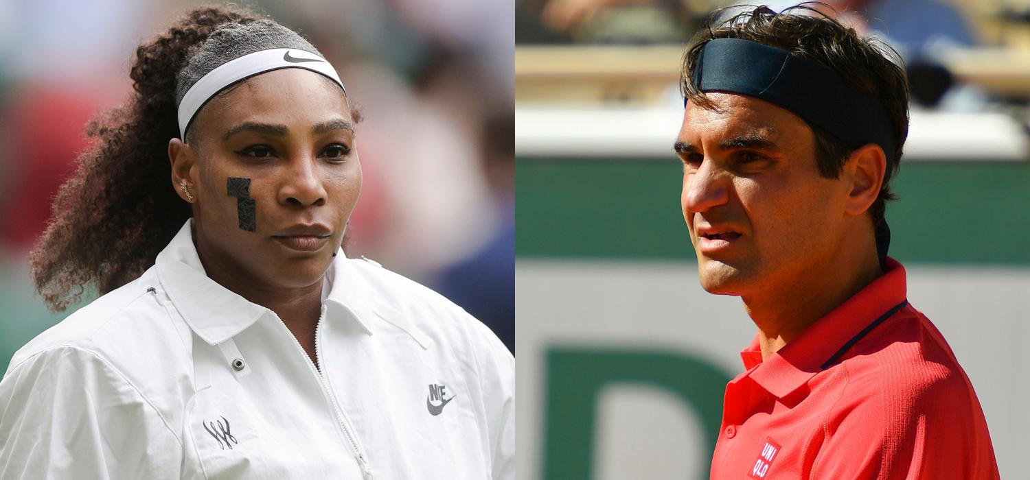 Portraits of Serena Williams and Roger Federer