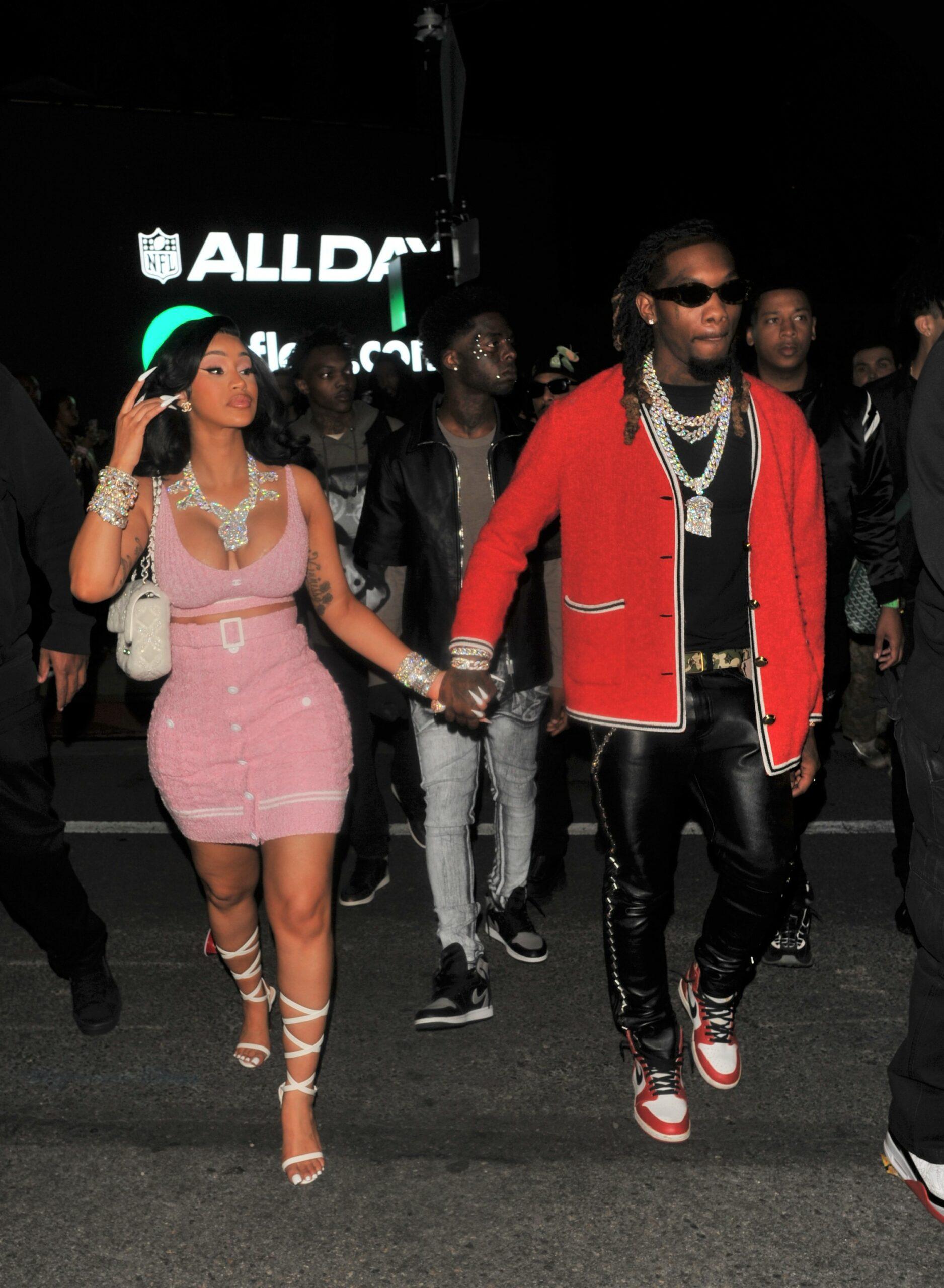 Cardi B And Offset at the H wood Group Party