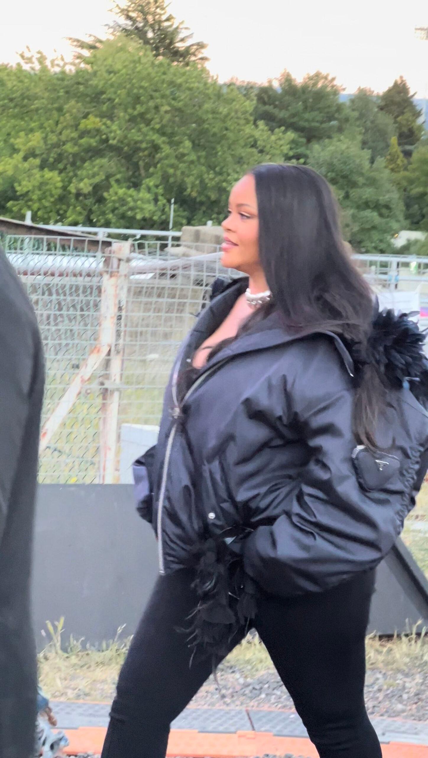 Rihanna makes her first public appearance since giving birth supporting A AP Rocky at Wireless Festival