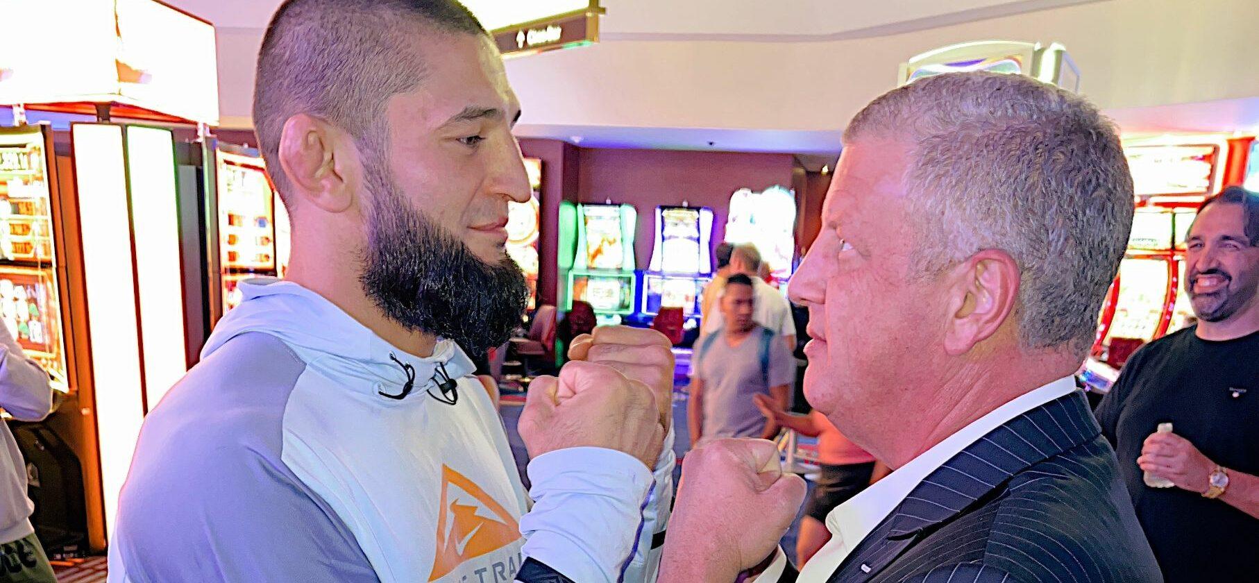'UFC' Star Khamzat Chimaev Spotted Having 'Salad' At Circa In Las Vegas Before Win