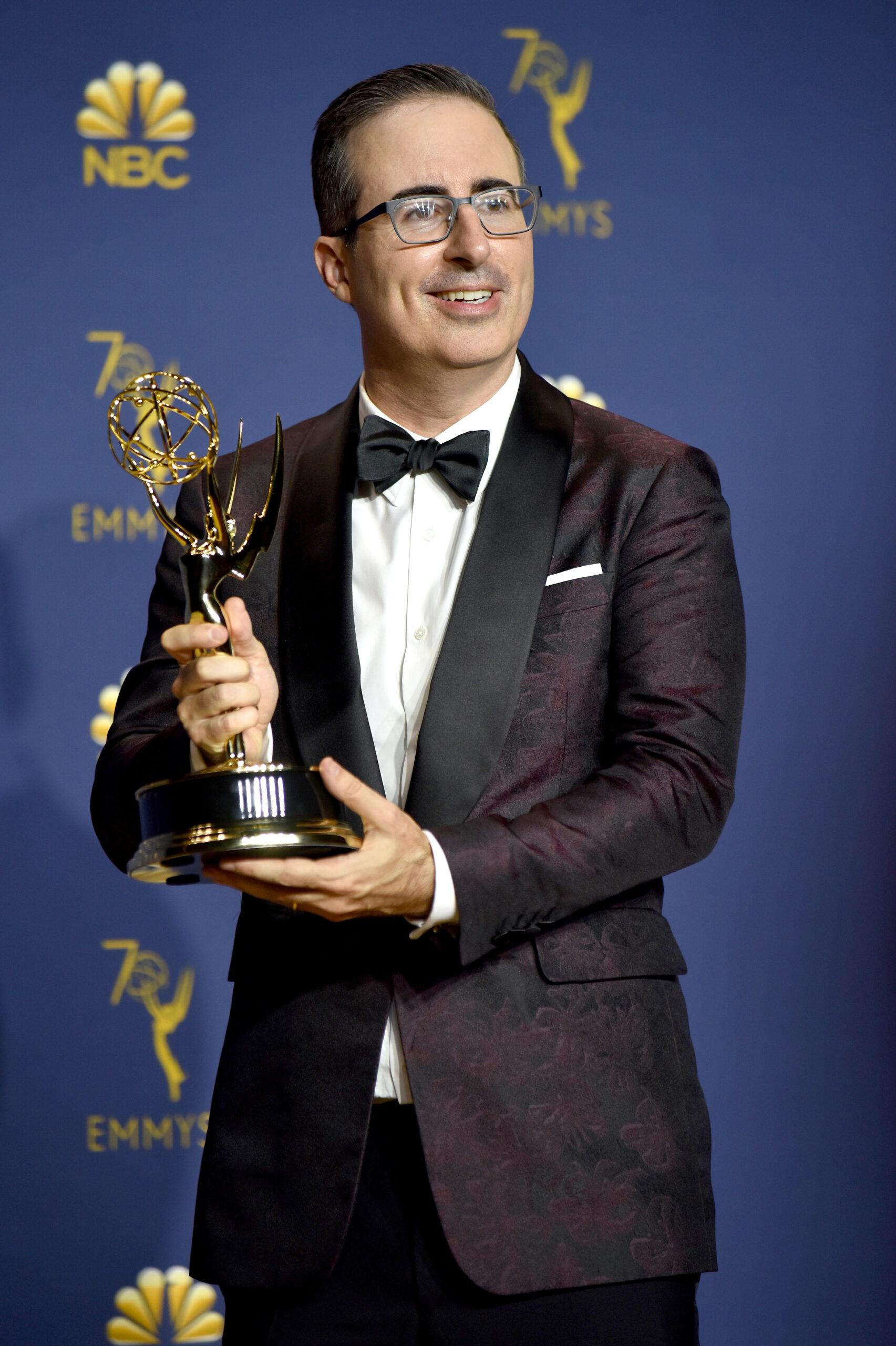 John Oliver wins award at the 70th Primetime Emmy Awards in Los Angeles