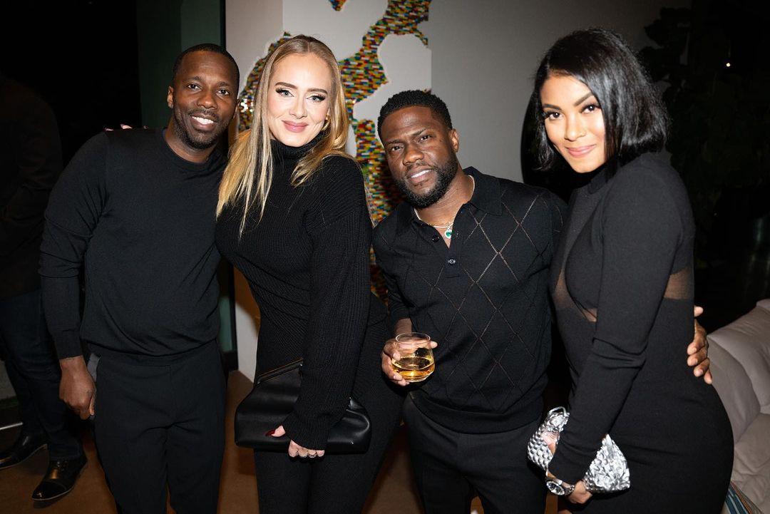 Adele and Rich Paul joined by Kevin & Eniko Hart