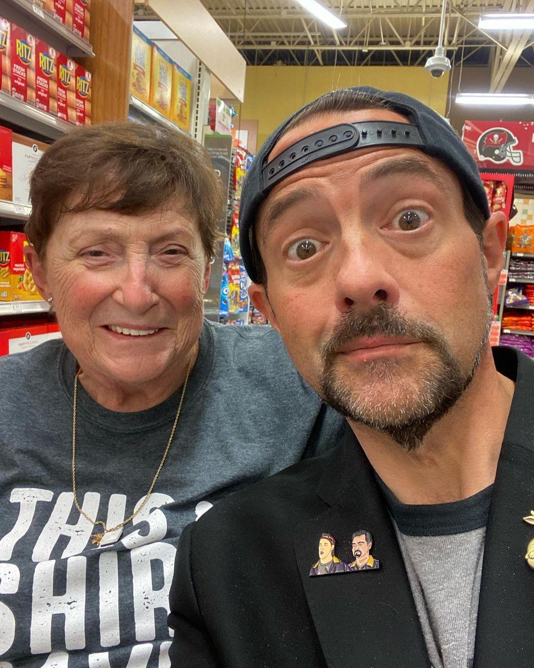 Kevin Smith and his mom