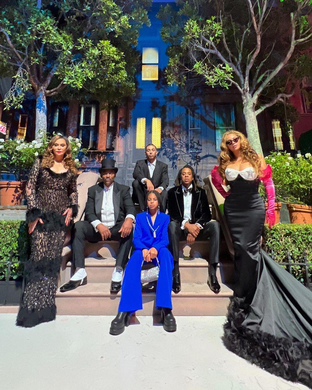 Beyoncé with her family