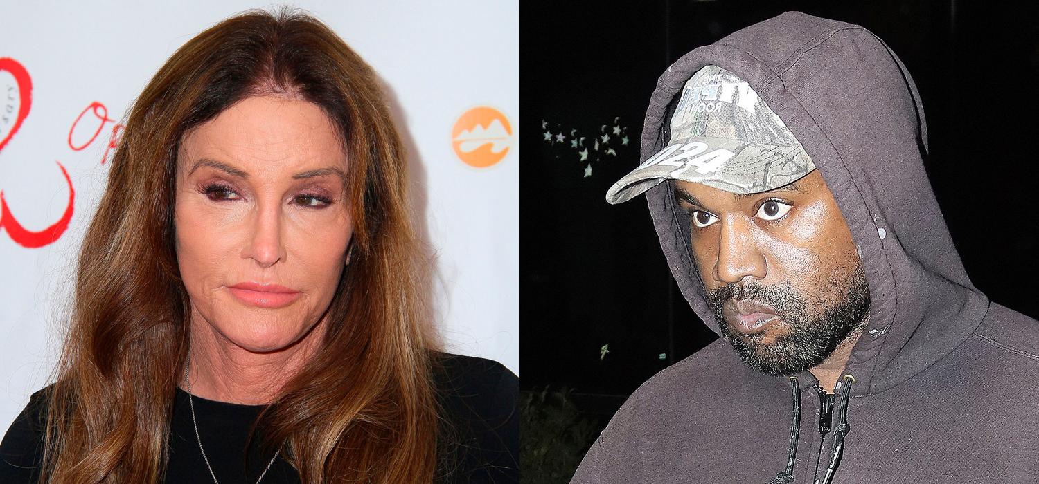 Portraits of Caitlyn Jenner and Kanye West