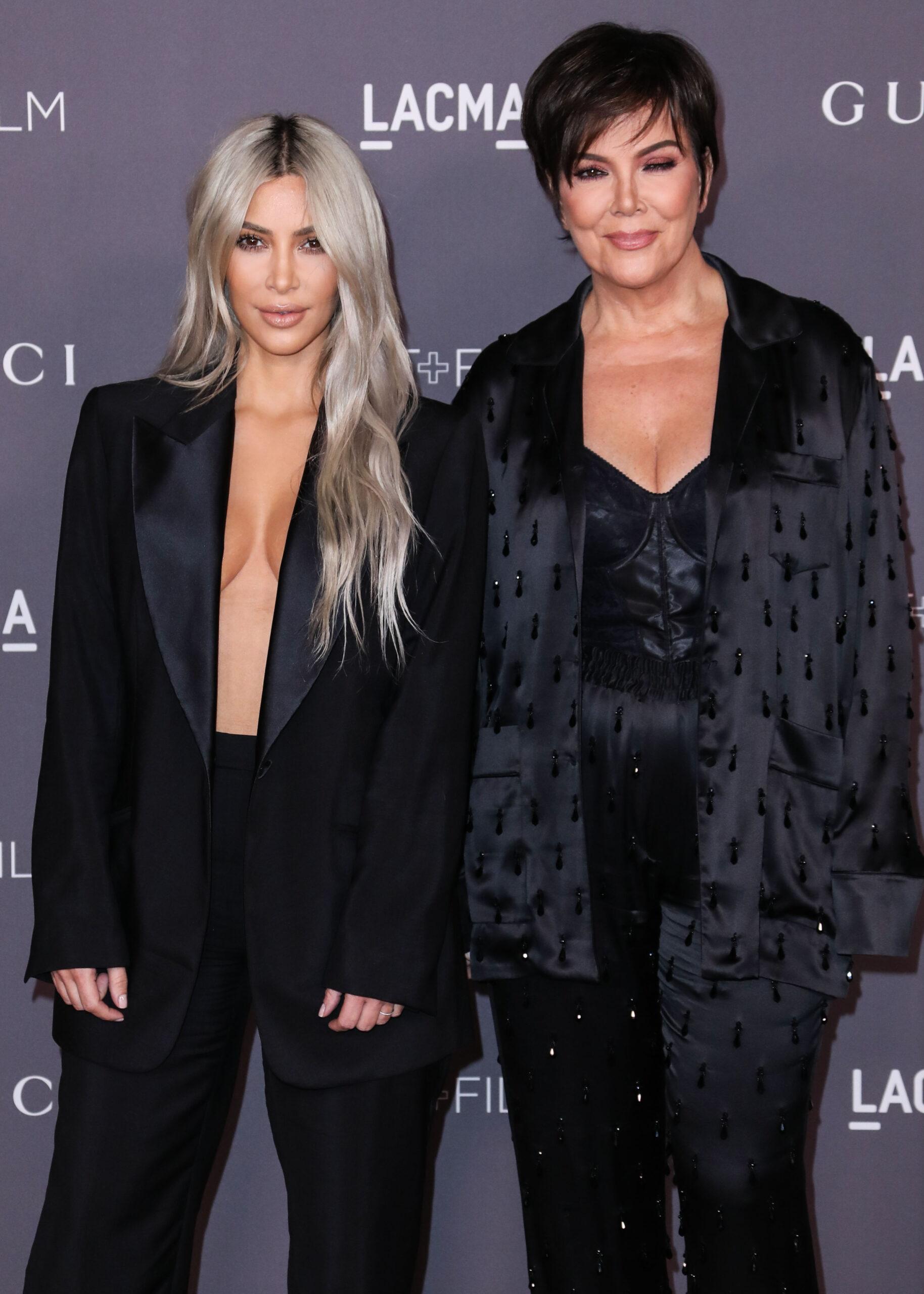Kris Jenner and Kim Kardashian at the 2017 LACMA Art + Film Gala