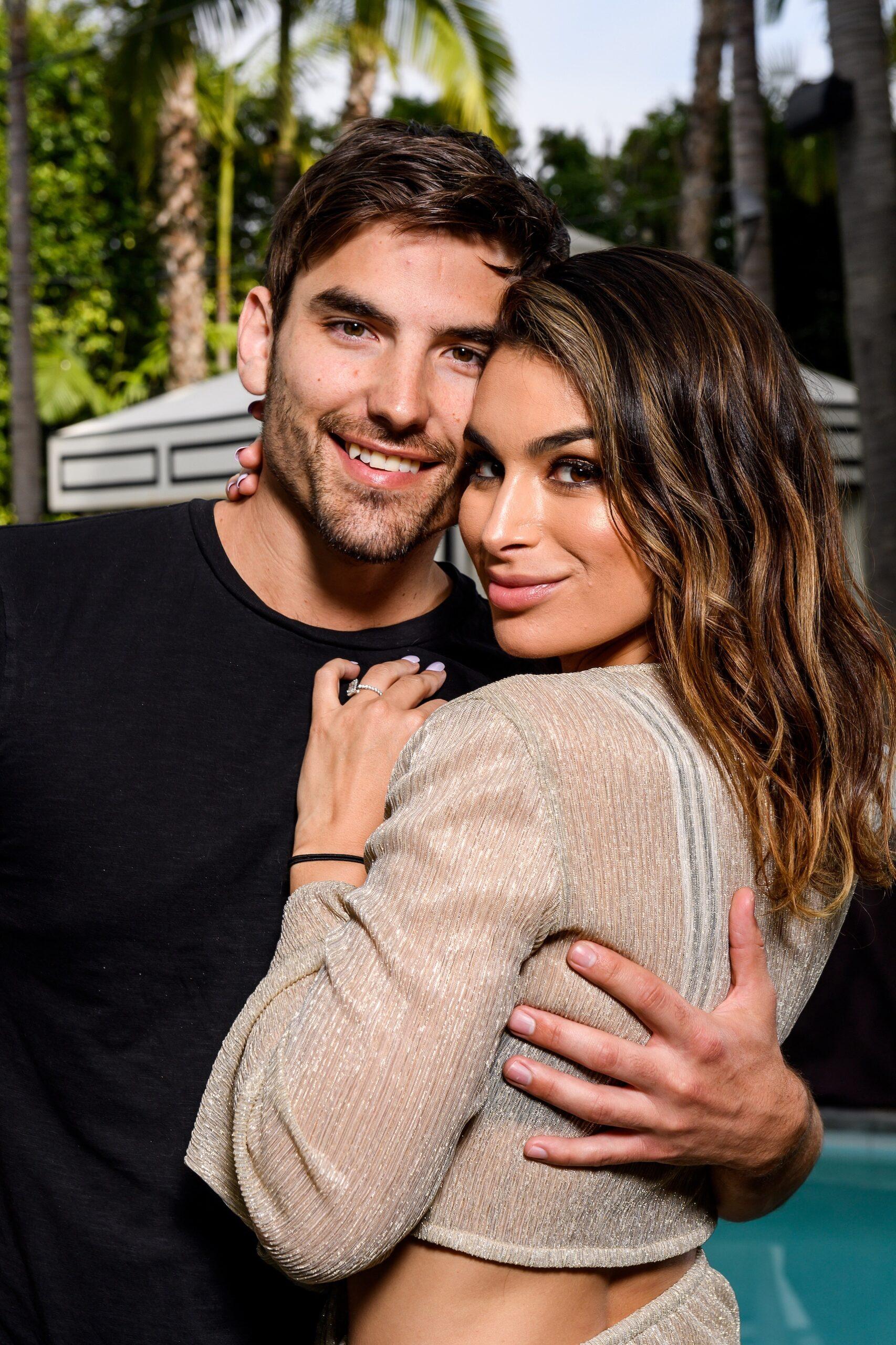 Bachelor couple Ashley Iaconetti and Jared Haibon celebrate upcoming nuptials in Santa Monica with best friends