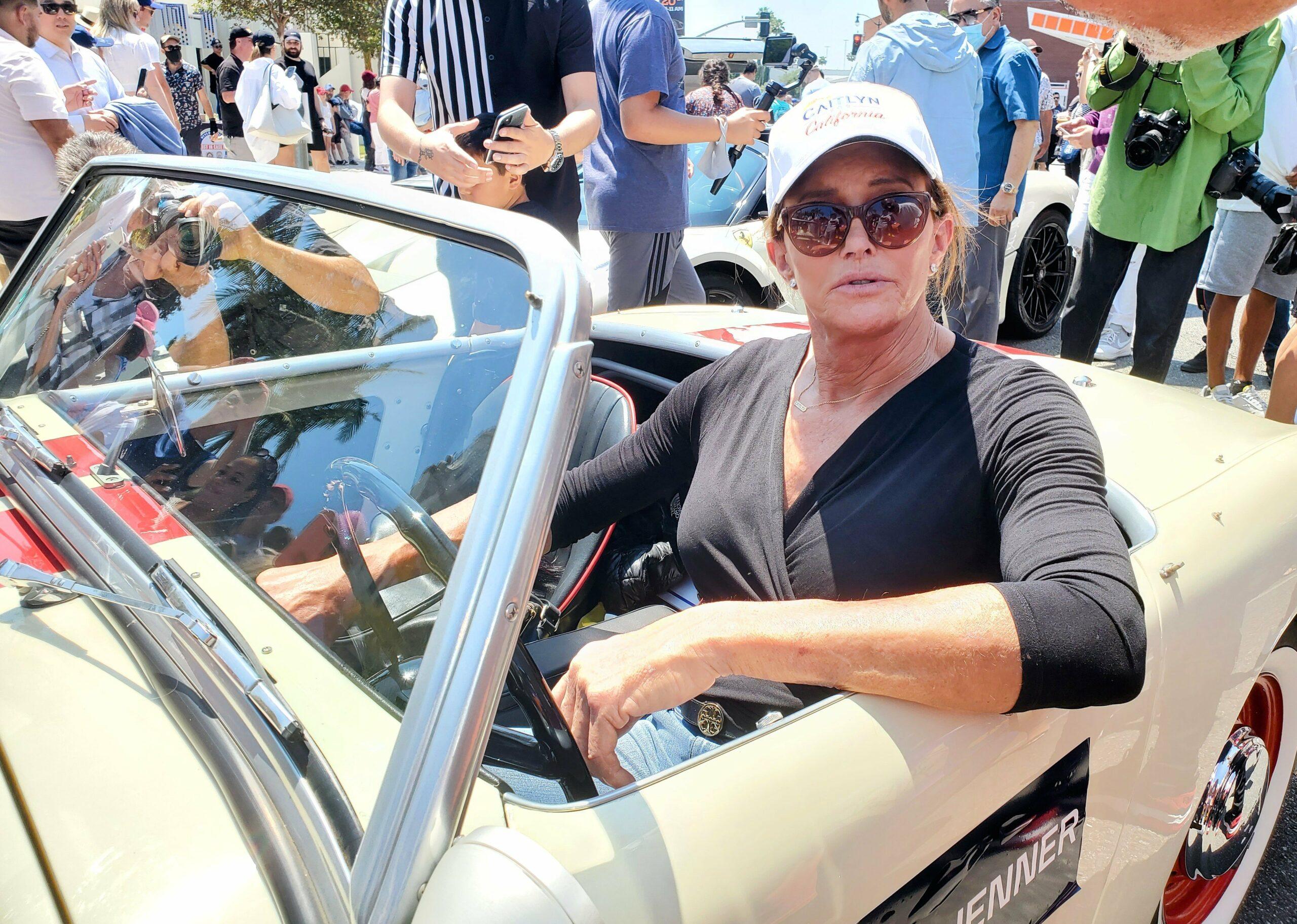 Caitlyn Jenner seen sporting campaign hat during Father's Day classic car event