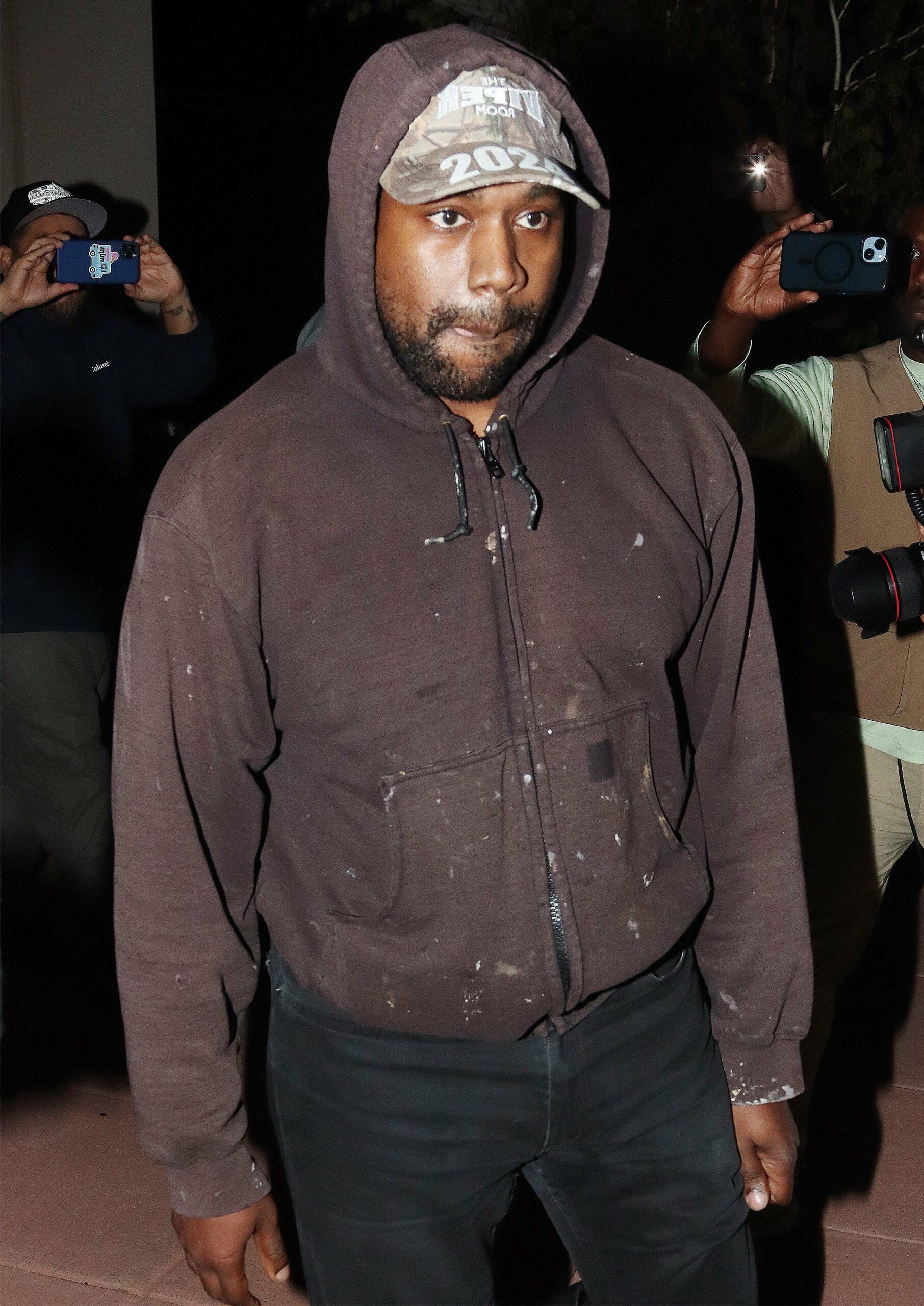 Kanye West leaving the gym in Los Angeles