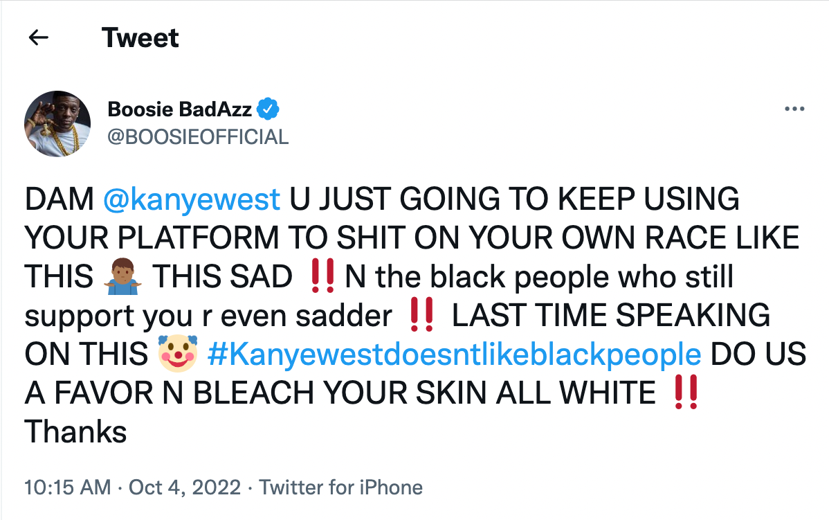 Lil' Boosie Badazz Tells Kanye West to 'Bleach' His Skin Amid Shocking 'White Lives Matter' Show