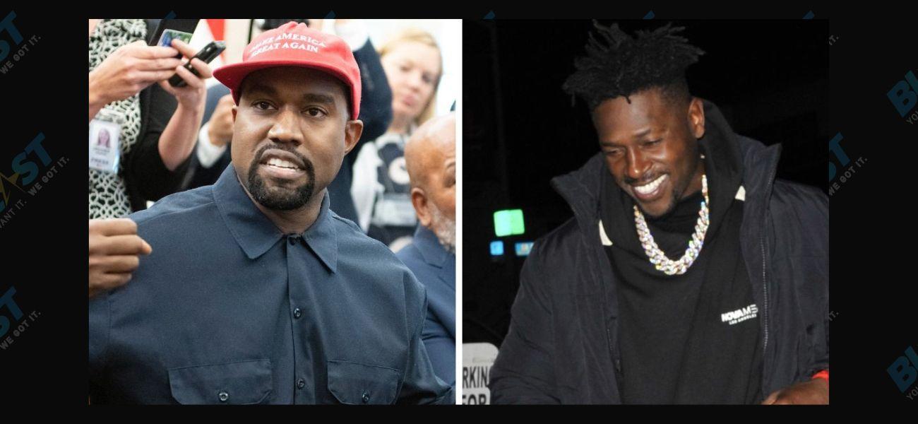 Kanye West (left) Antonio Brown (right)